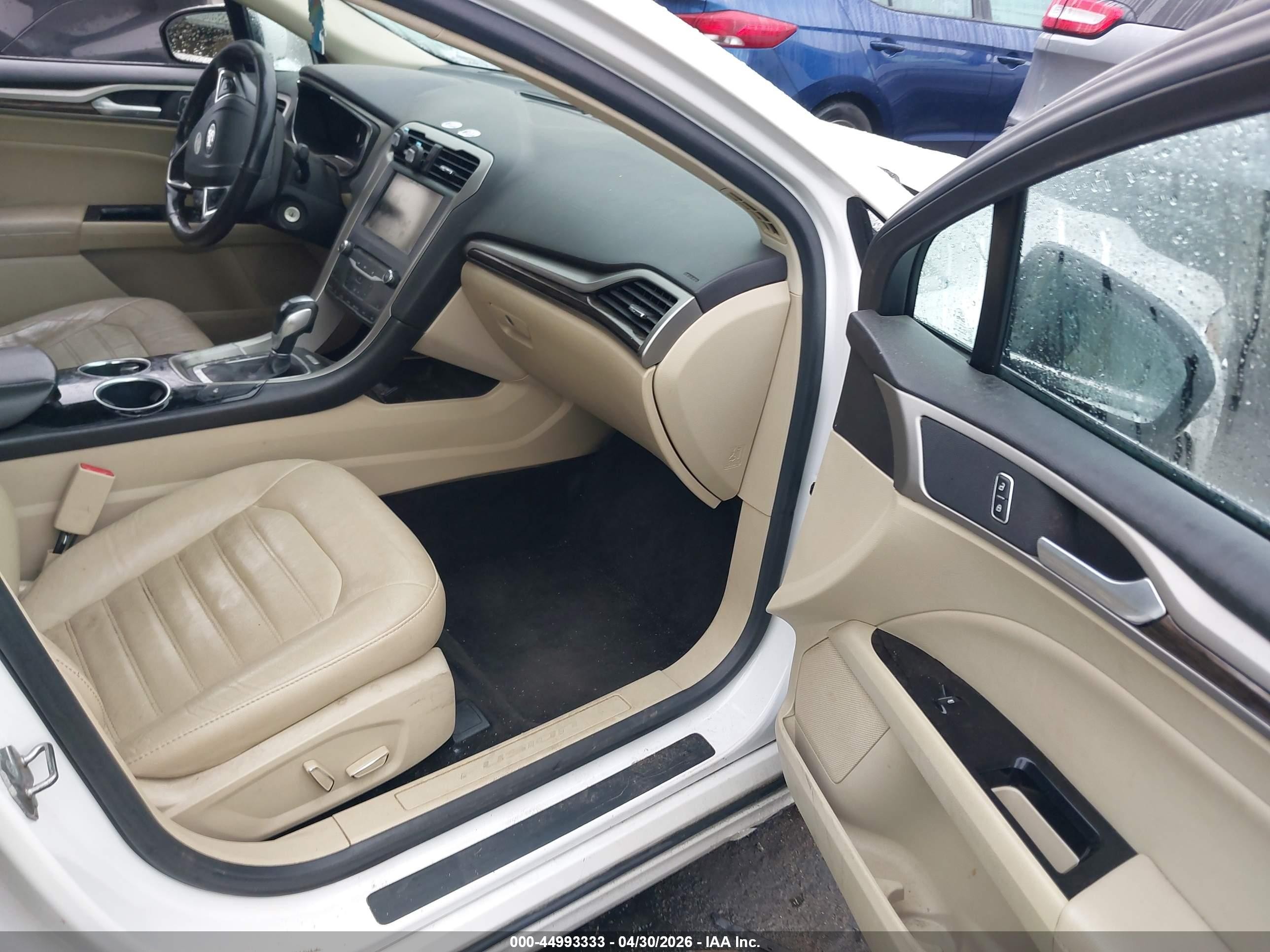 2013 Ford Fusion Hybrid Se White vin: 3FA6P0LU2DR336877