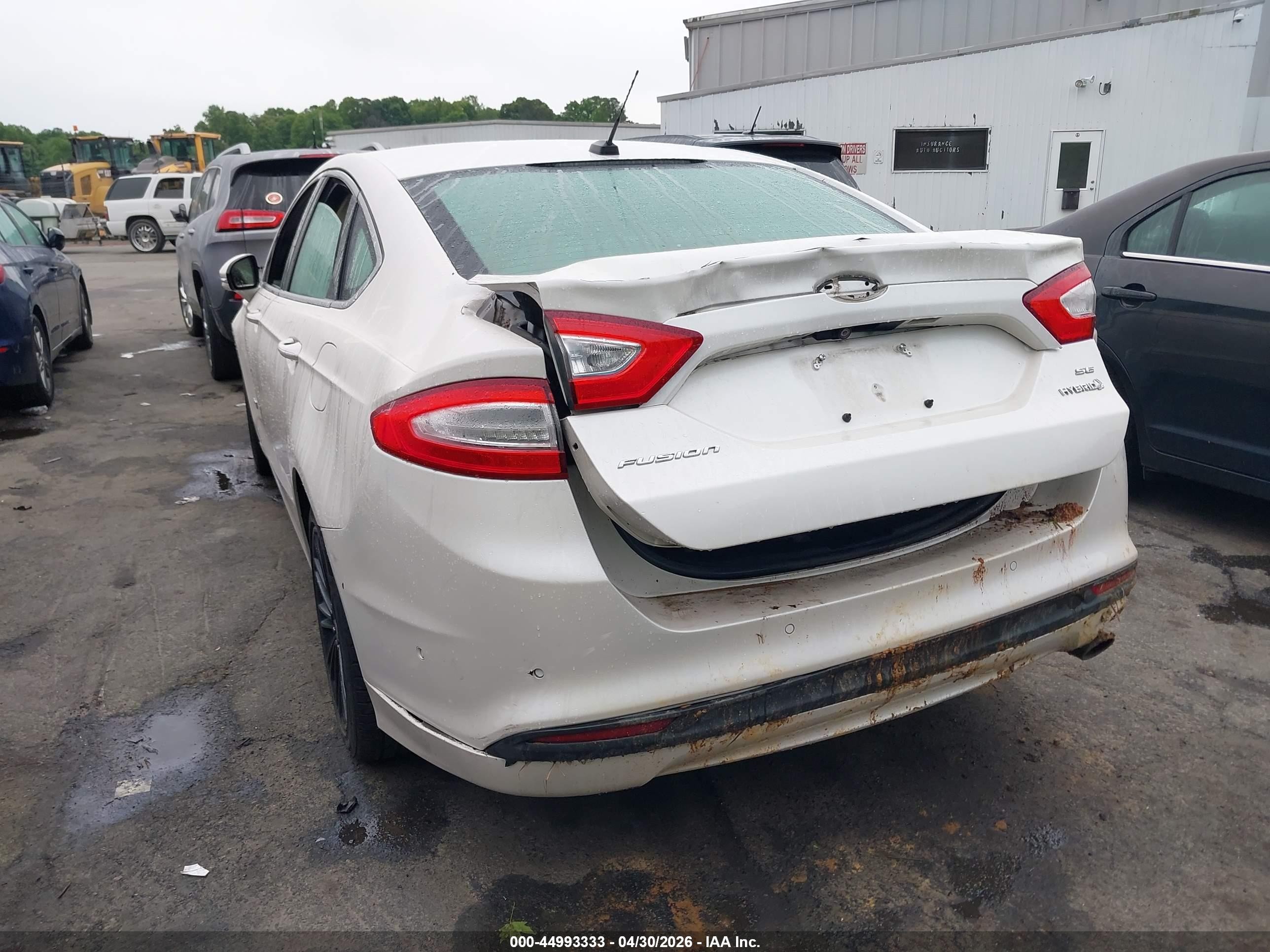 2013 Ford Fusion Hybrid Se White vin: 3FA6P0LU2DR336877