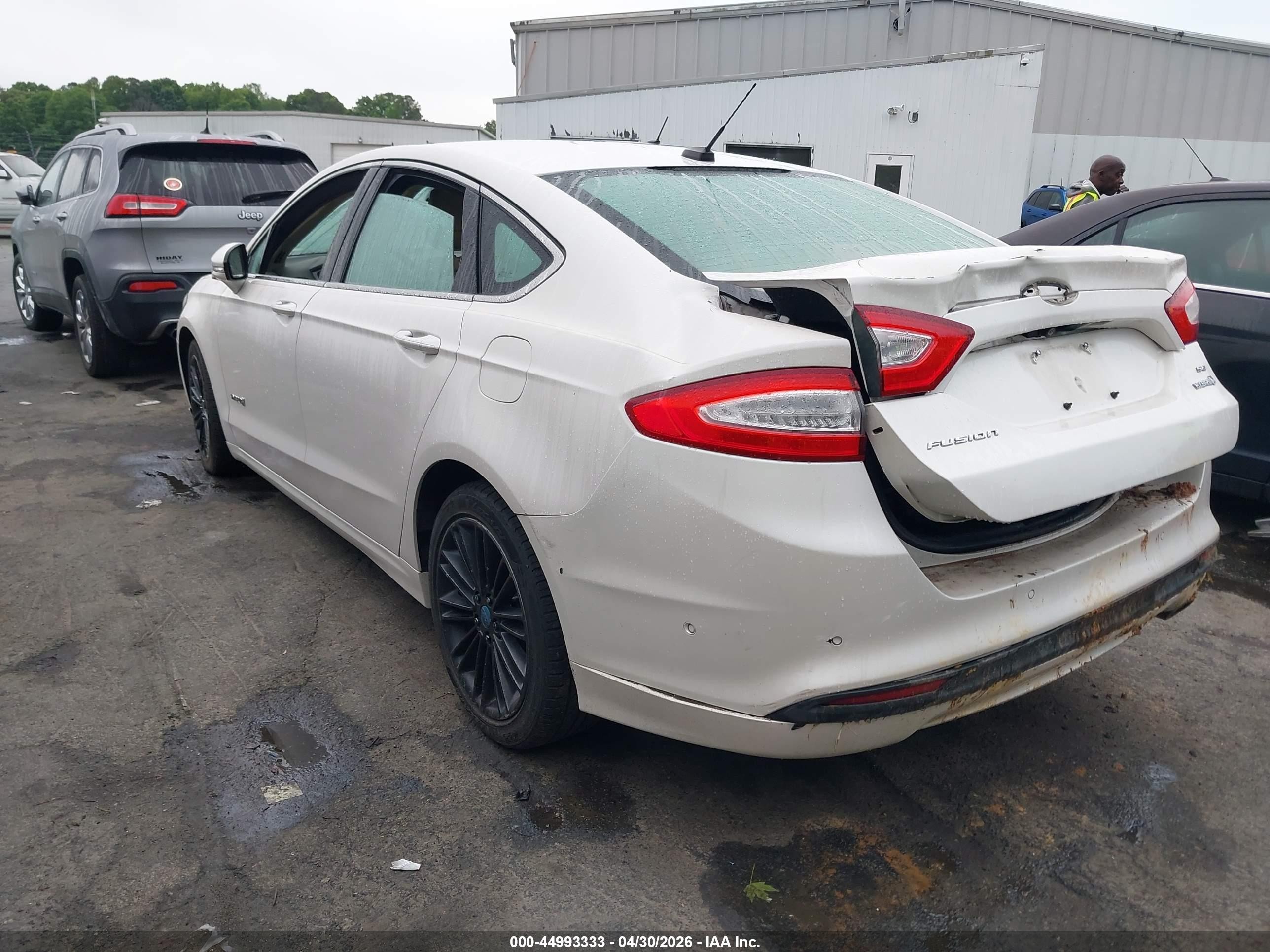 2013 Ford Fusion Hybrid Se White vin: 3FA6P0LU2DR336877