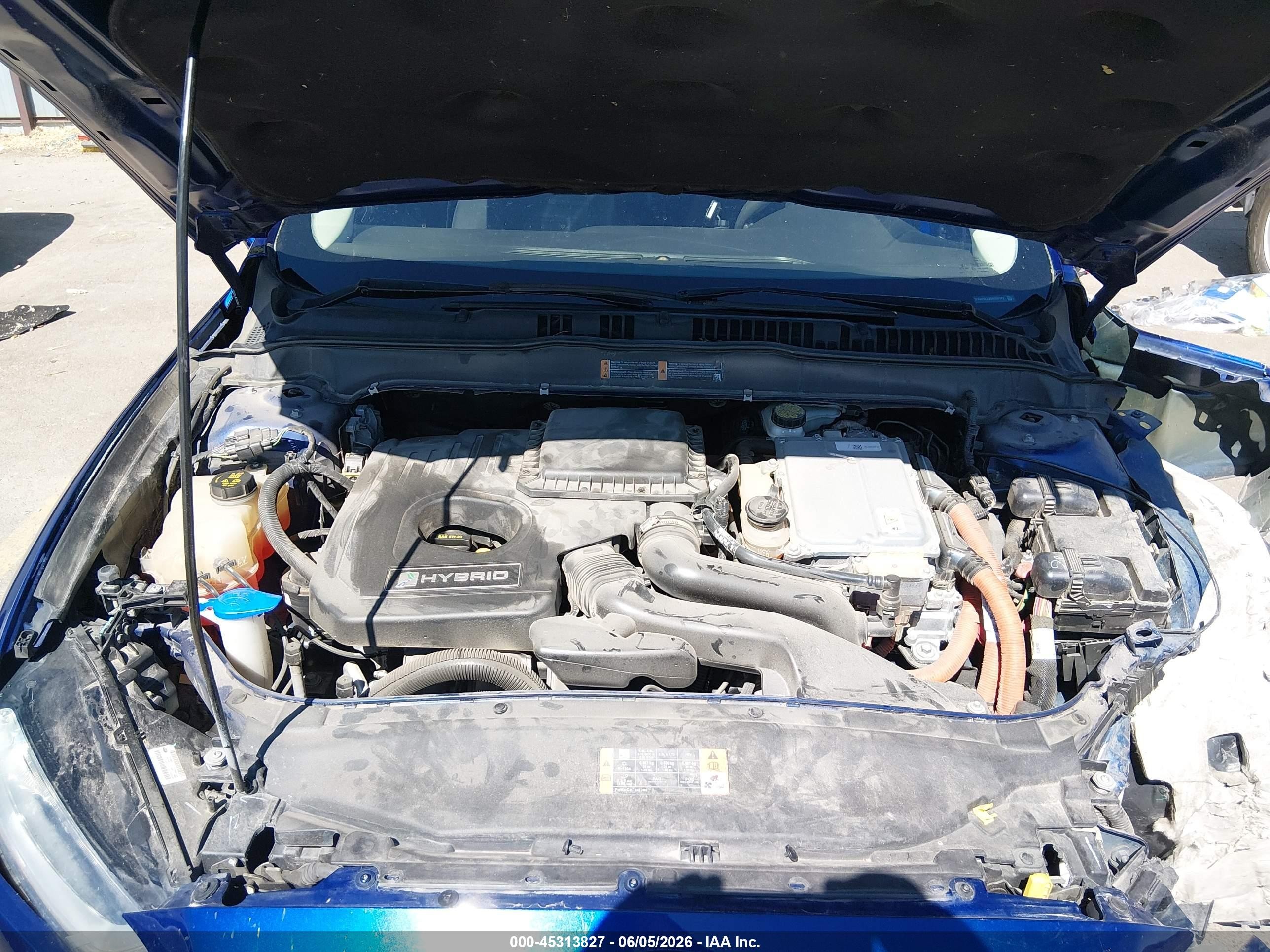 2013 Ford Fusion Hybrid Se Blue vin: 3FA6P0LU2DR350181