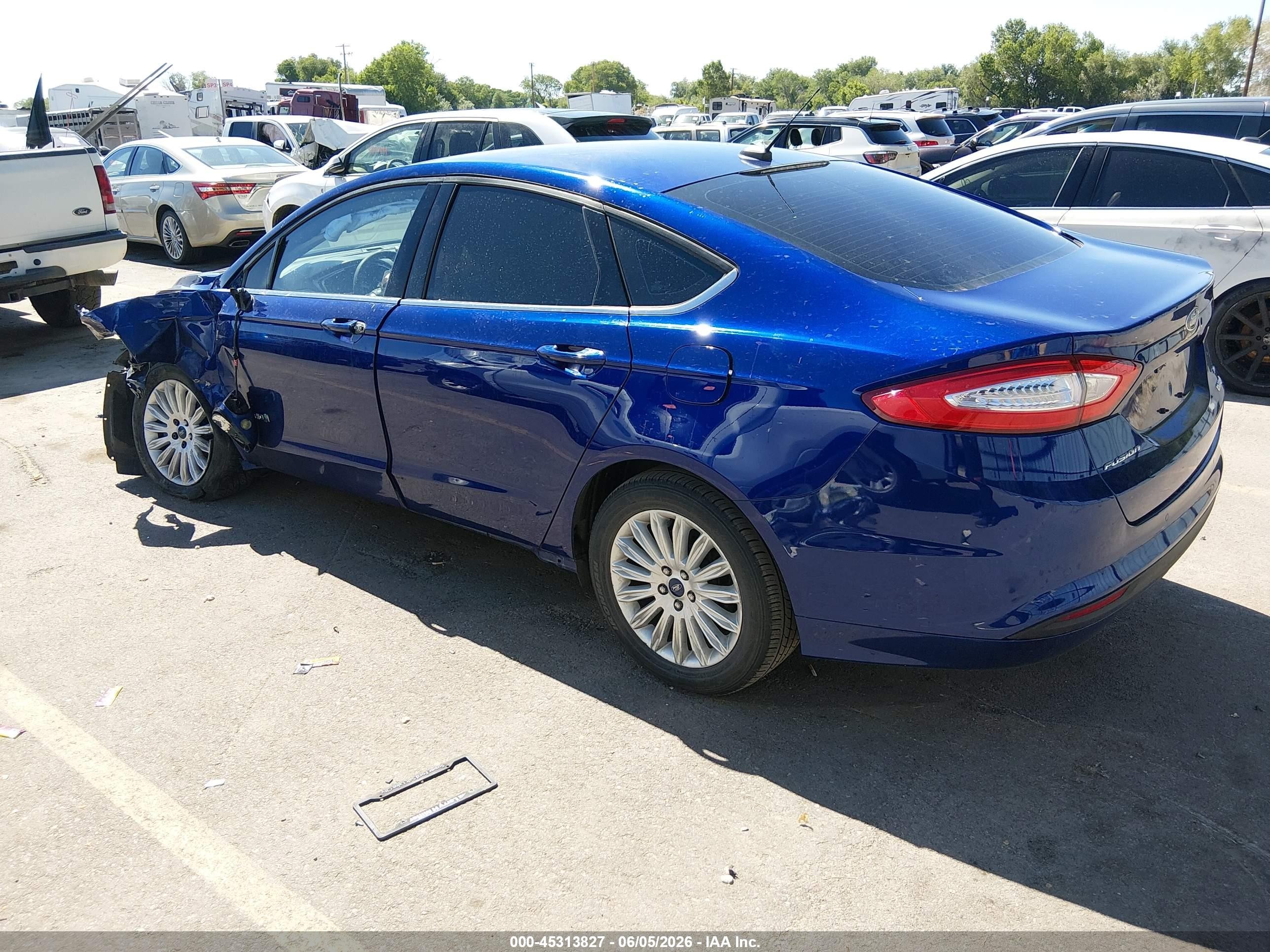 2013 Ford Fusion Hybrid Se Blue vin: 3FA6P0LU2DR350181
