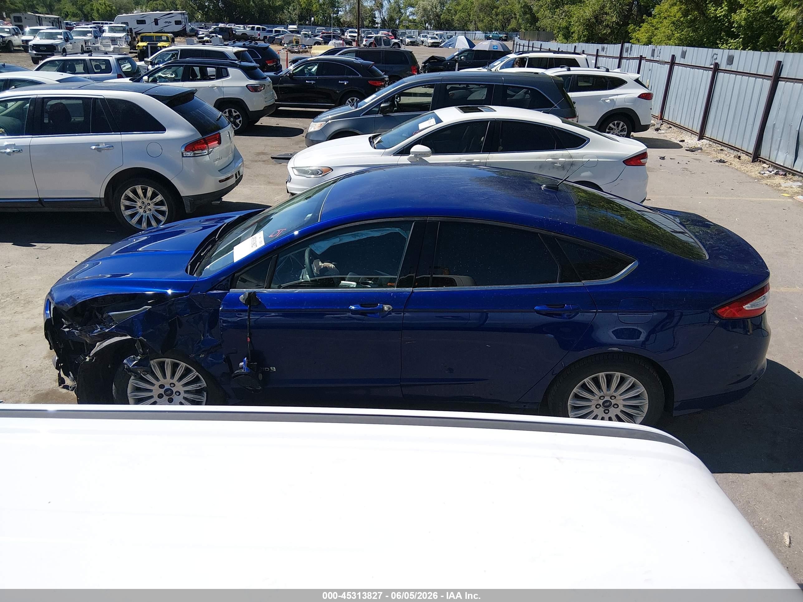2013 Ford Fusion Hybrid Se Blue vin: 3FA6P0LU2DR350181