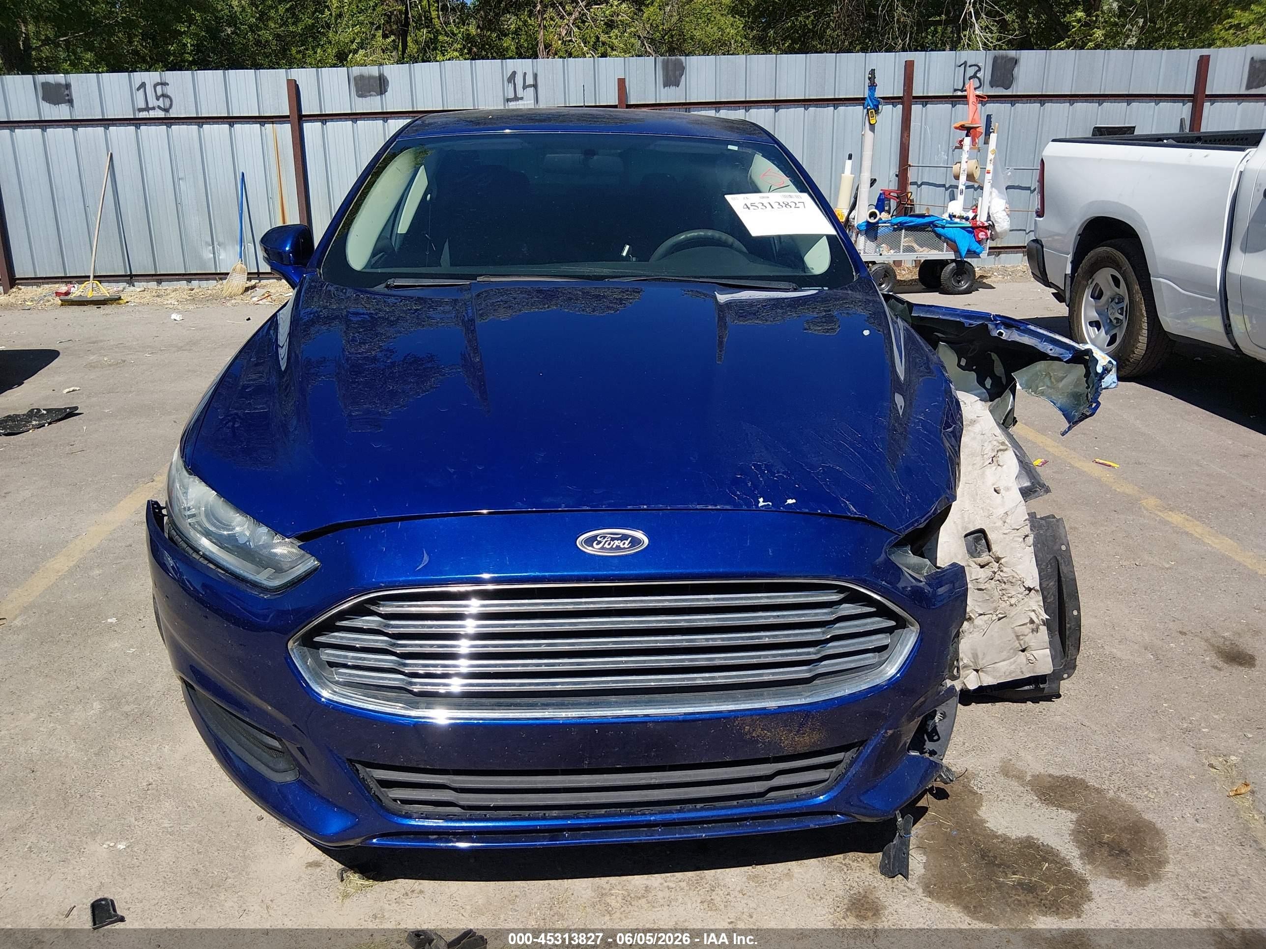 2013 Ford Fusion Hybrid Se Blue vin: 3FA6P0LU2DR350181