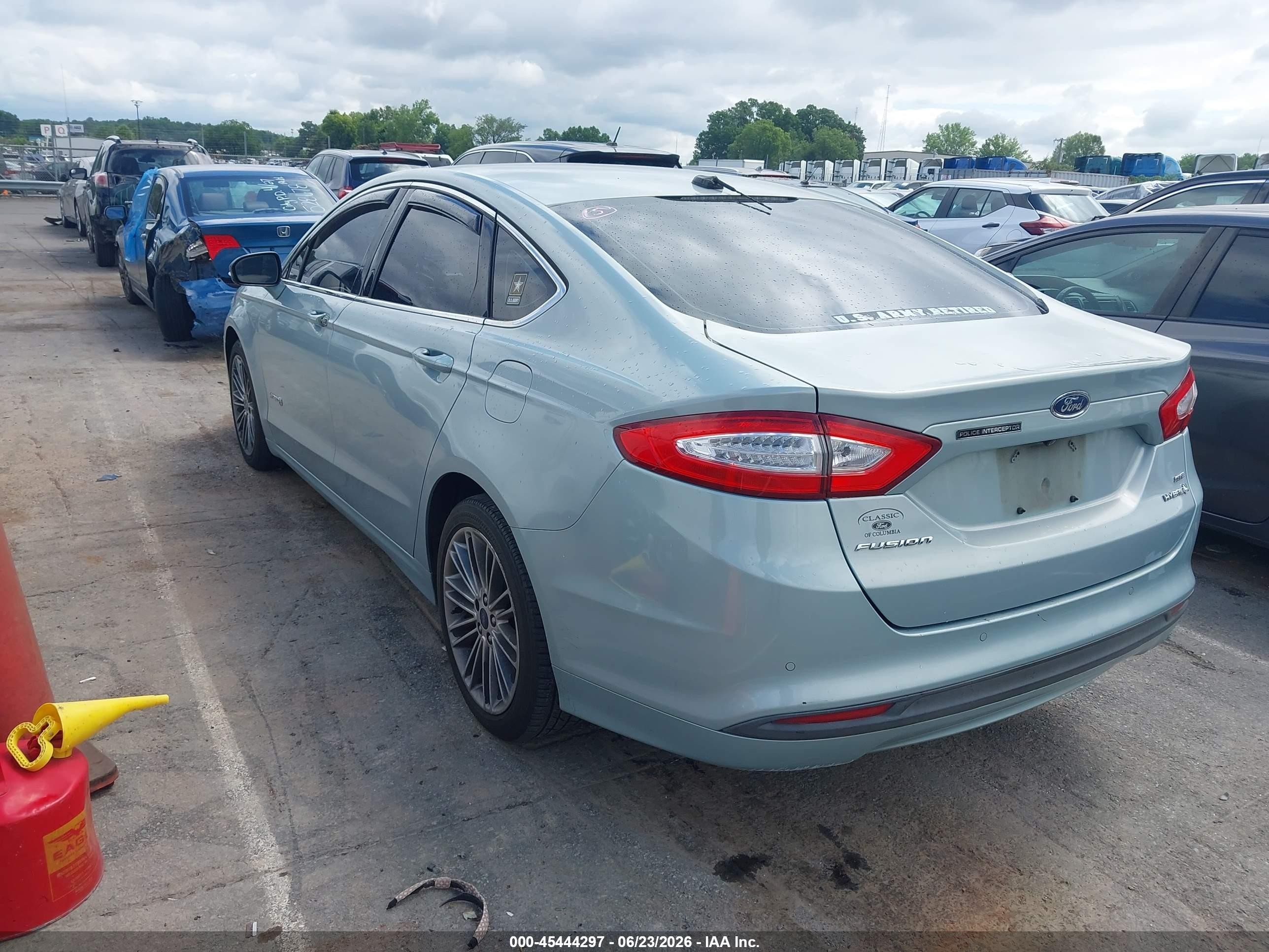 2013 Ford Fusion Hybrid Se Light Blue vin: 3FA6P0LU2DR375355