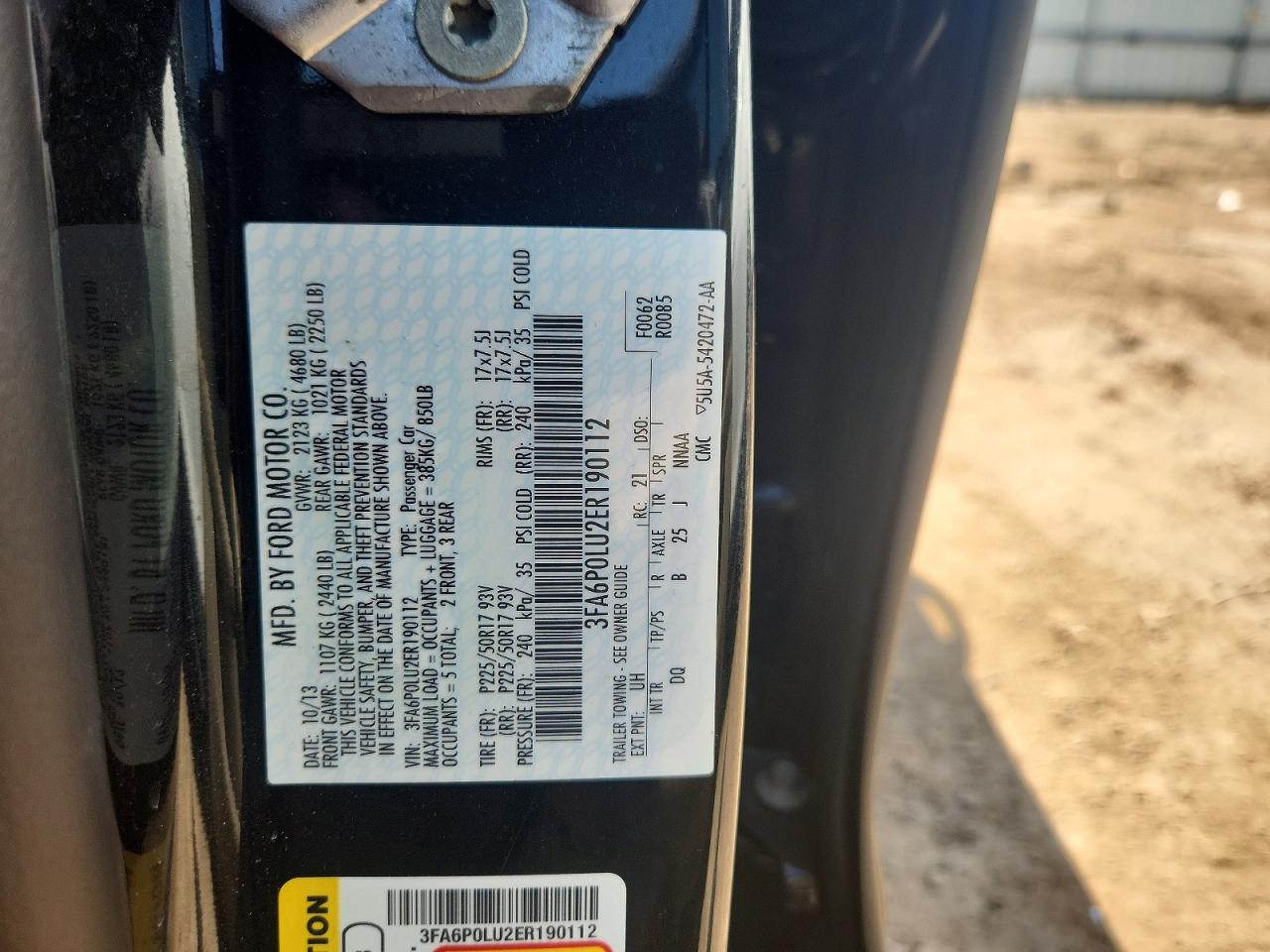 2014 Ford Fusion Se Hybrid Черный vin: 3FA6P0LU2ER190112