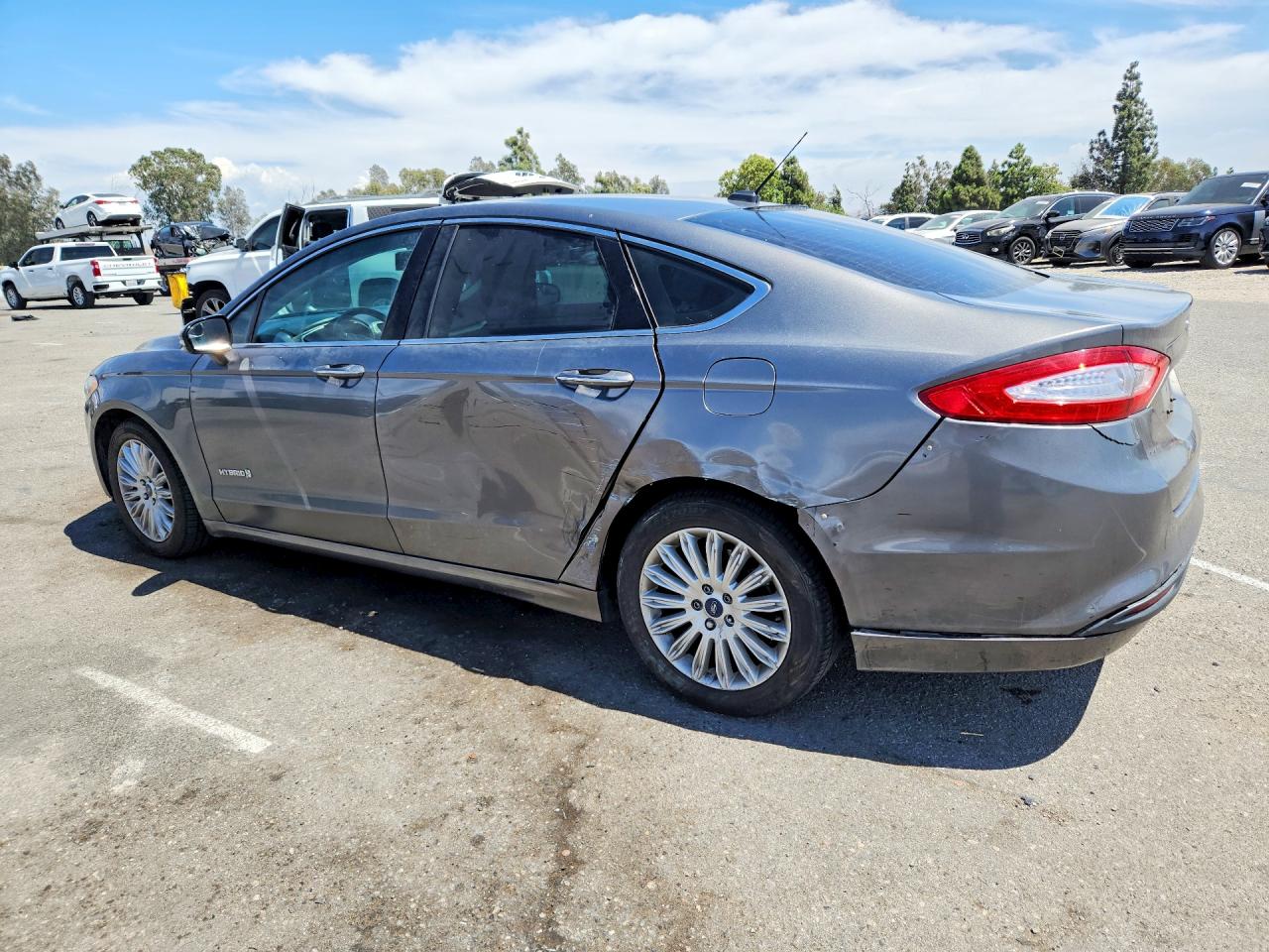 2014 Ford Fusion Se Hybrid Gray vin: 3FA6P0LU2ER195519