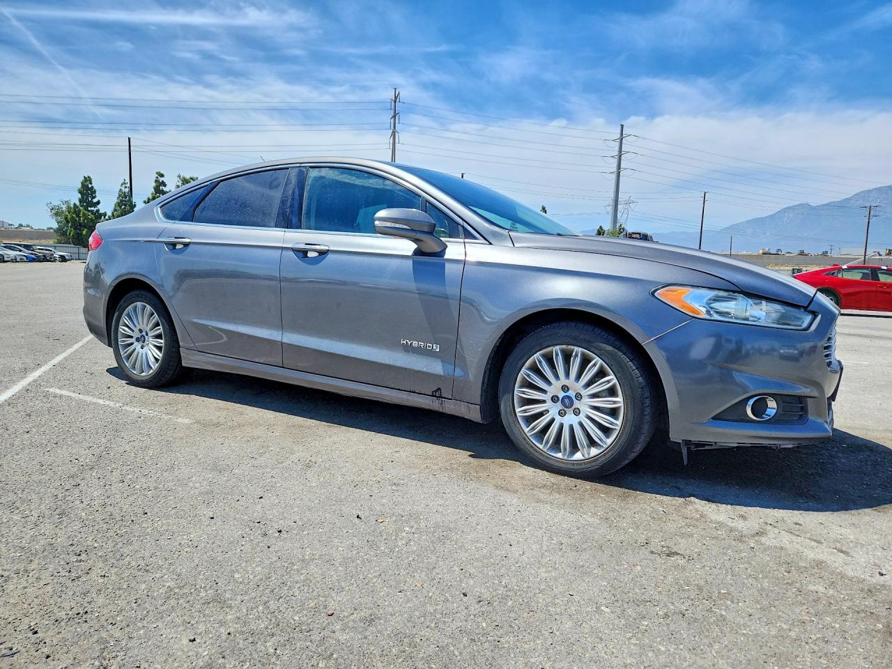 2014 Ford Fusion Se Hybrid Gray vin: 3FA6P0LU2ER195519