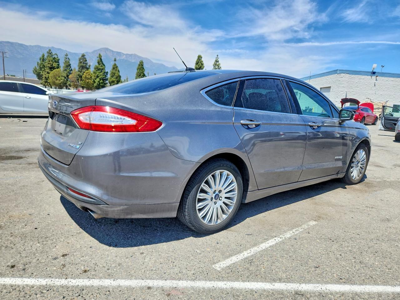 2014 Ford Fusion Se Hybrid Gray vin: 3FA6P0LU2ER195519