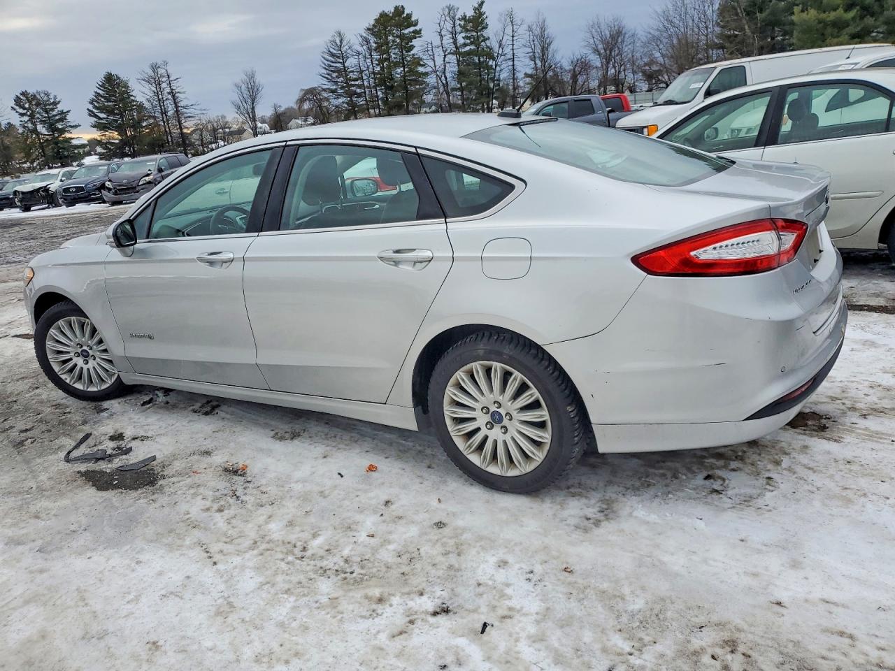 2014 Ford Fusion Se Hybrid Silver vin: 3FA6P0LU2ER296785