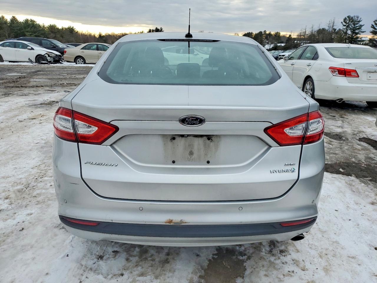 2014 Ford Fusion Se Hybrid Silver vin: 3FA6P0LU2ER296785