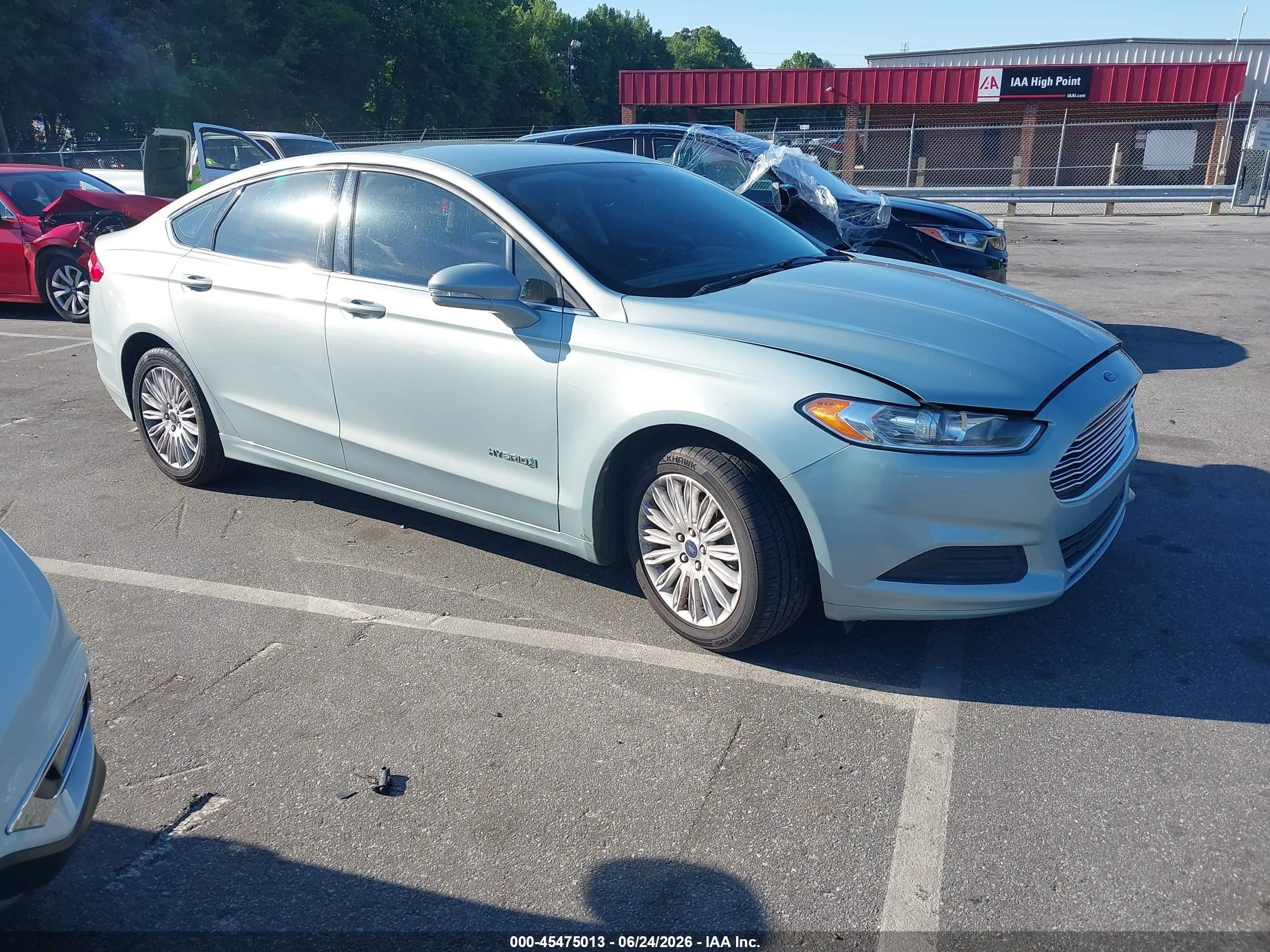 2014 Ford Fusion Hybrid Se Light Blue vin: 3FA6P0LU2ER318266