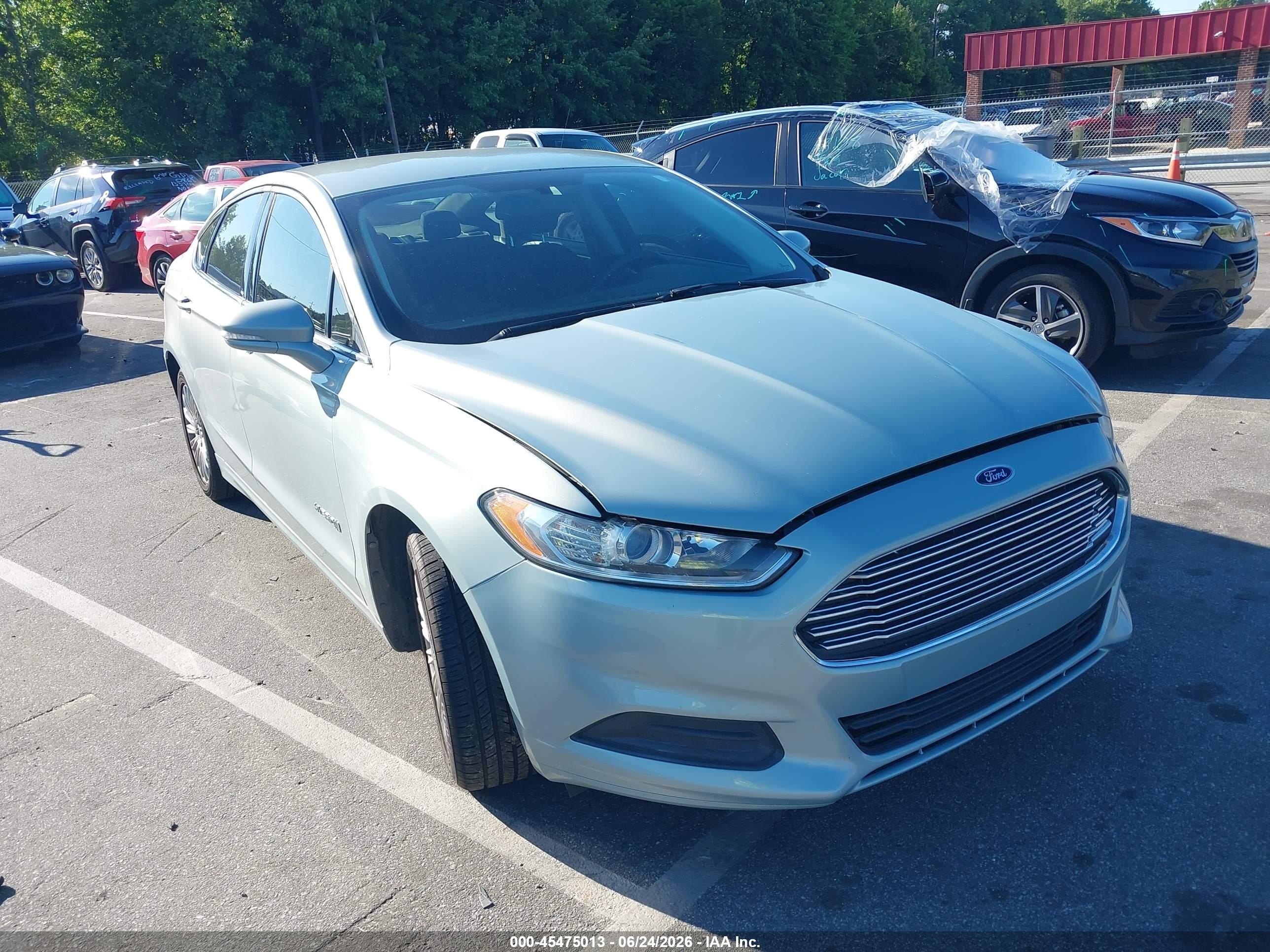 2014 Ford Fusion Hybrid Se Light Blue vin: 3FA6P0LU2ER318266