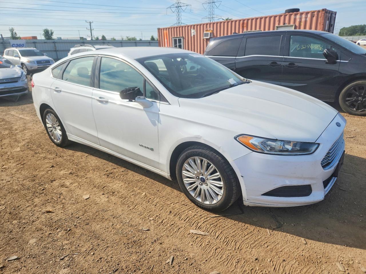 2014 Ford Fusion Se Hybrid White vin: 3FA6P0LU2ER339036