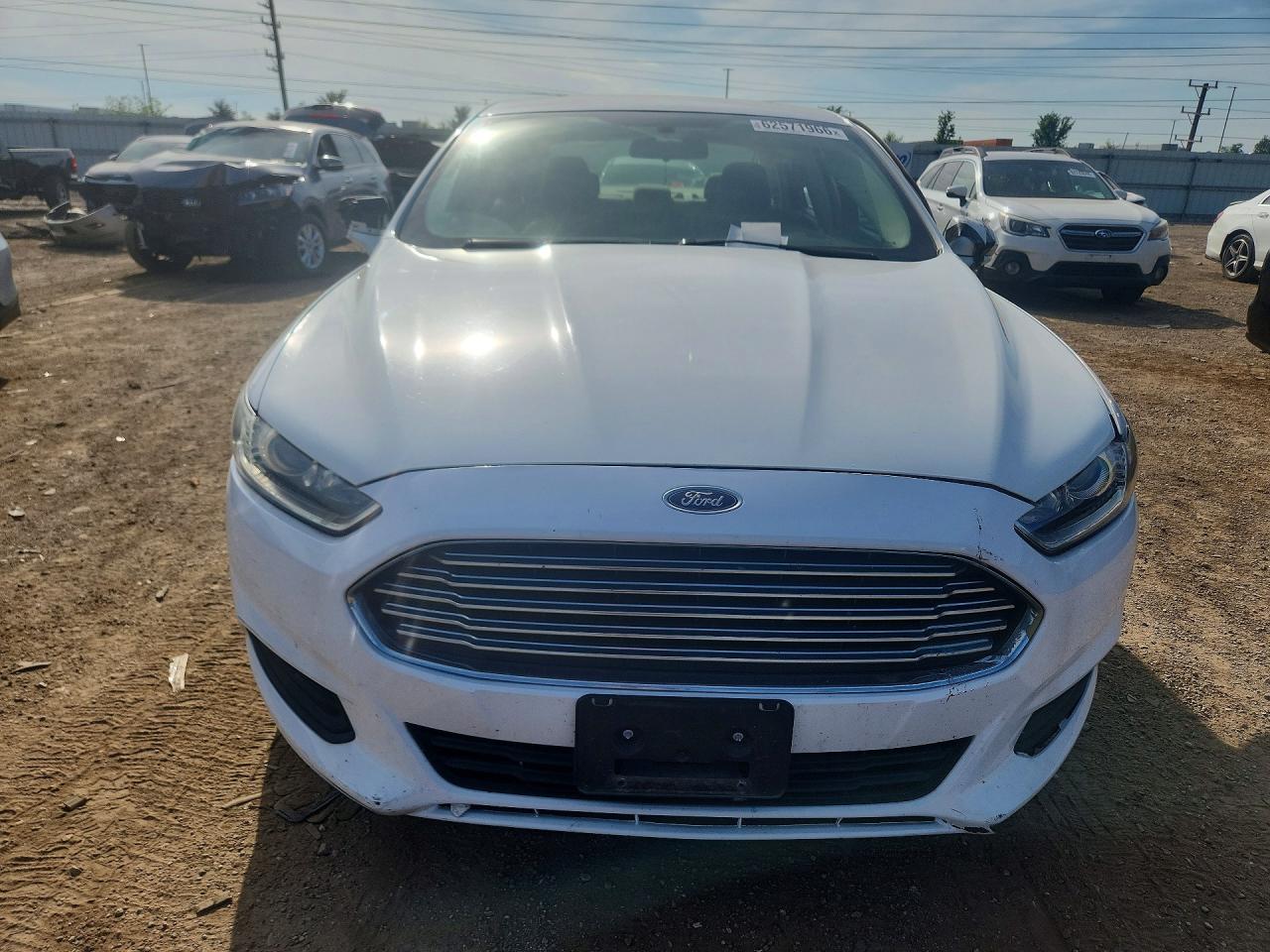 2014 Ford Fusion Se Hybrid White vin: 3FA6P0LU2ER339036