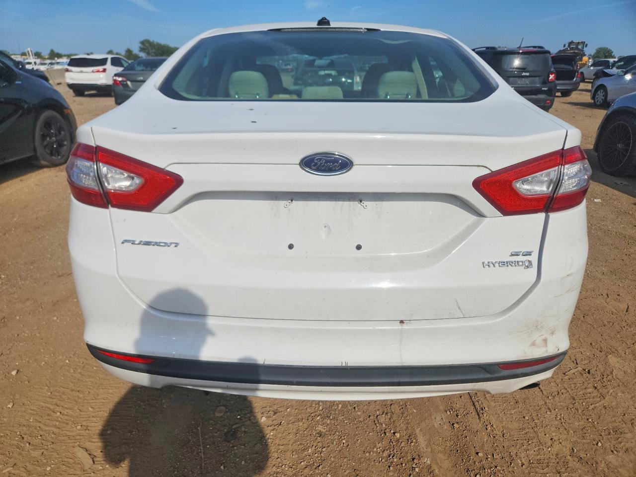 2014 Ford Fusion Se Hybrid White vin: 3FA6P0LU2ER339036