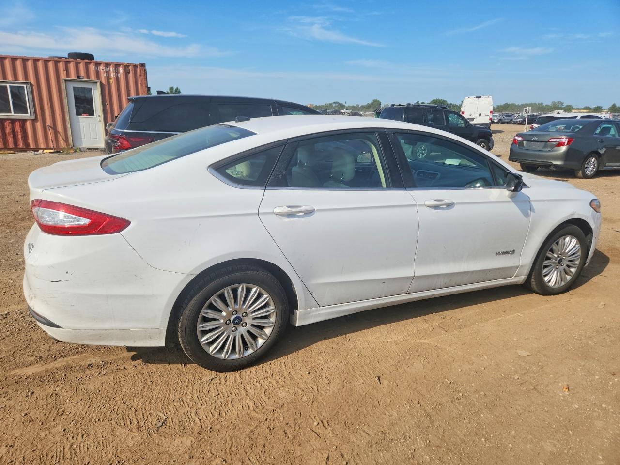 2014 Ford Fusion Se Hybrid White vin: 3FA6P0LU2ER339036