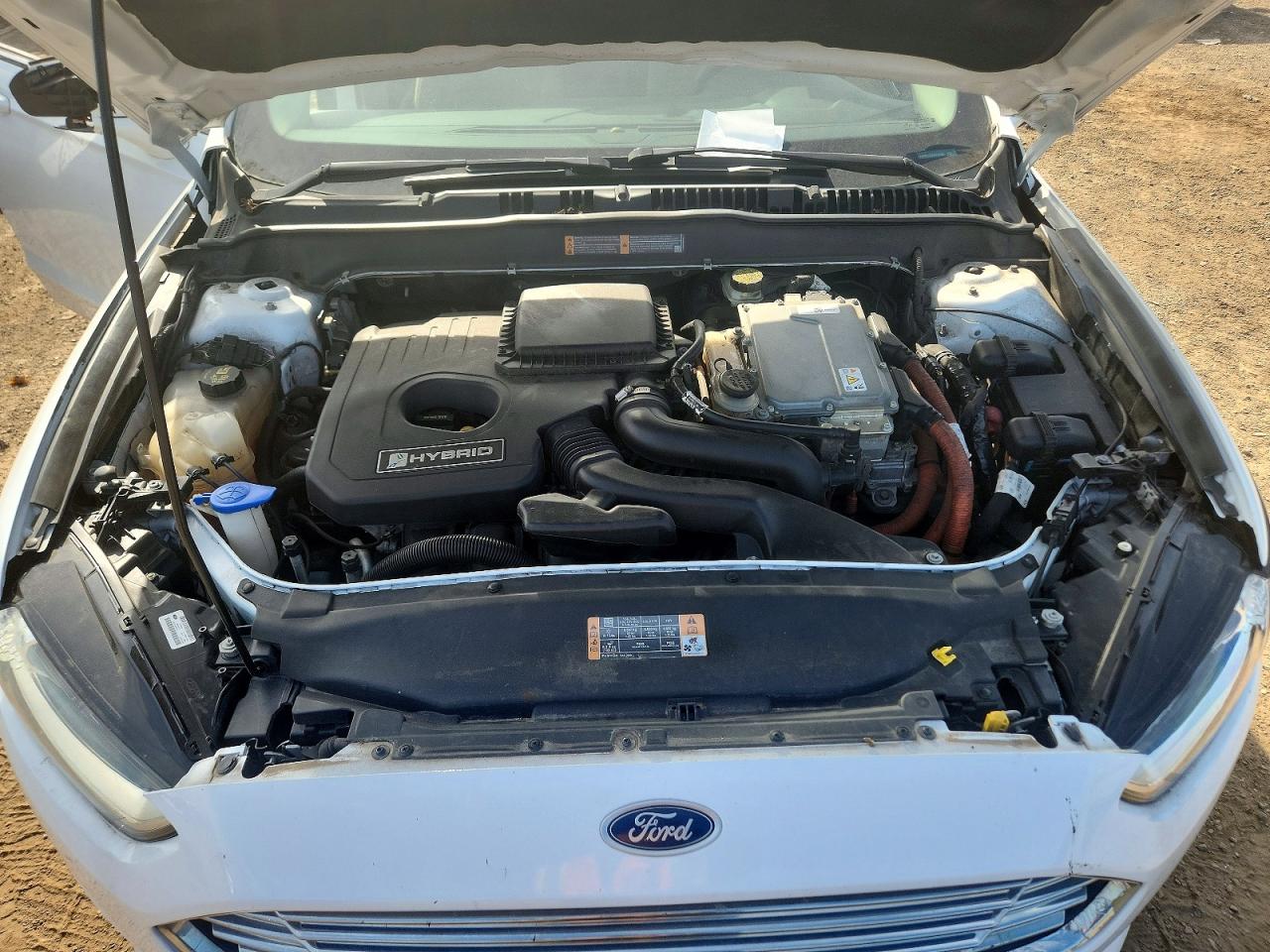 2014 Ford Fusion Se Hybrid White vin: 3FA6P0LU2ER339036