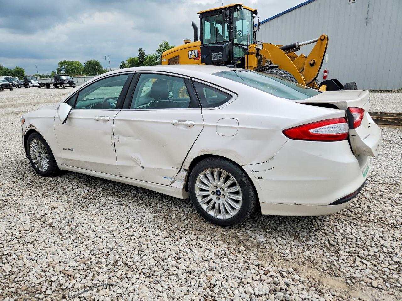 2014 Ford Fusion Se Hybrid White vin: 3FA6P0LU2ER352076
