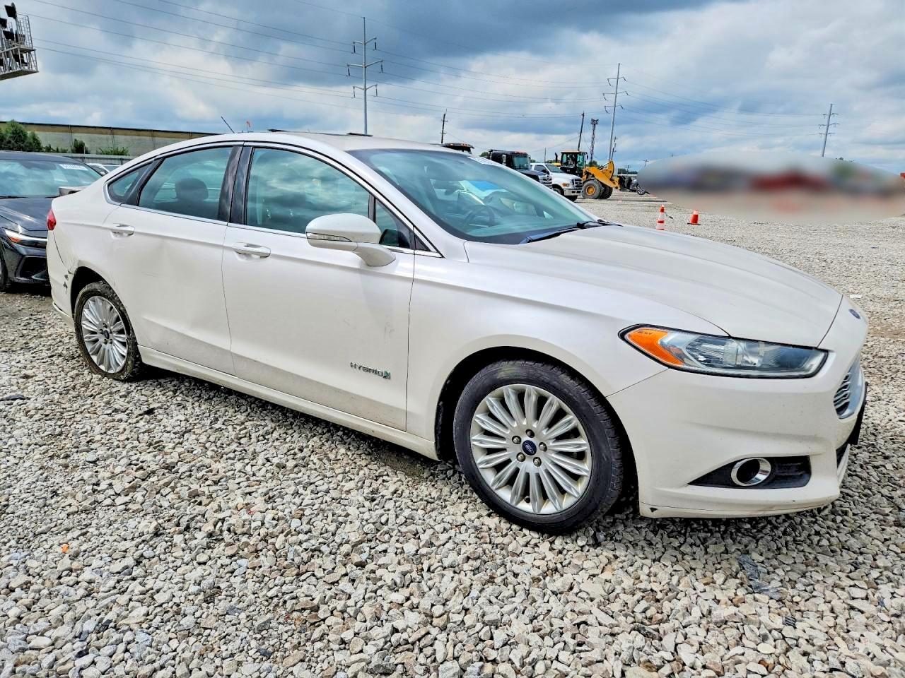2014 Ford Fusion Se Hybrid White vin: 3FA6P0LU2ER352076