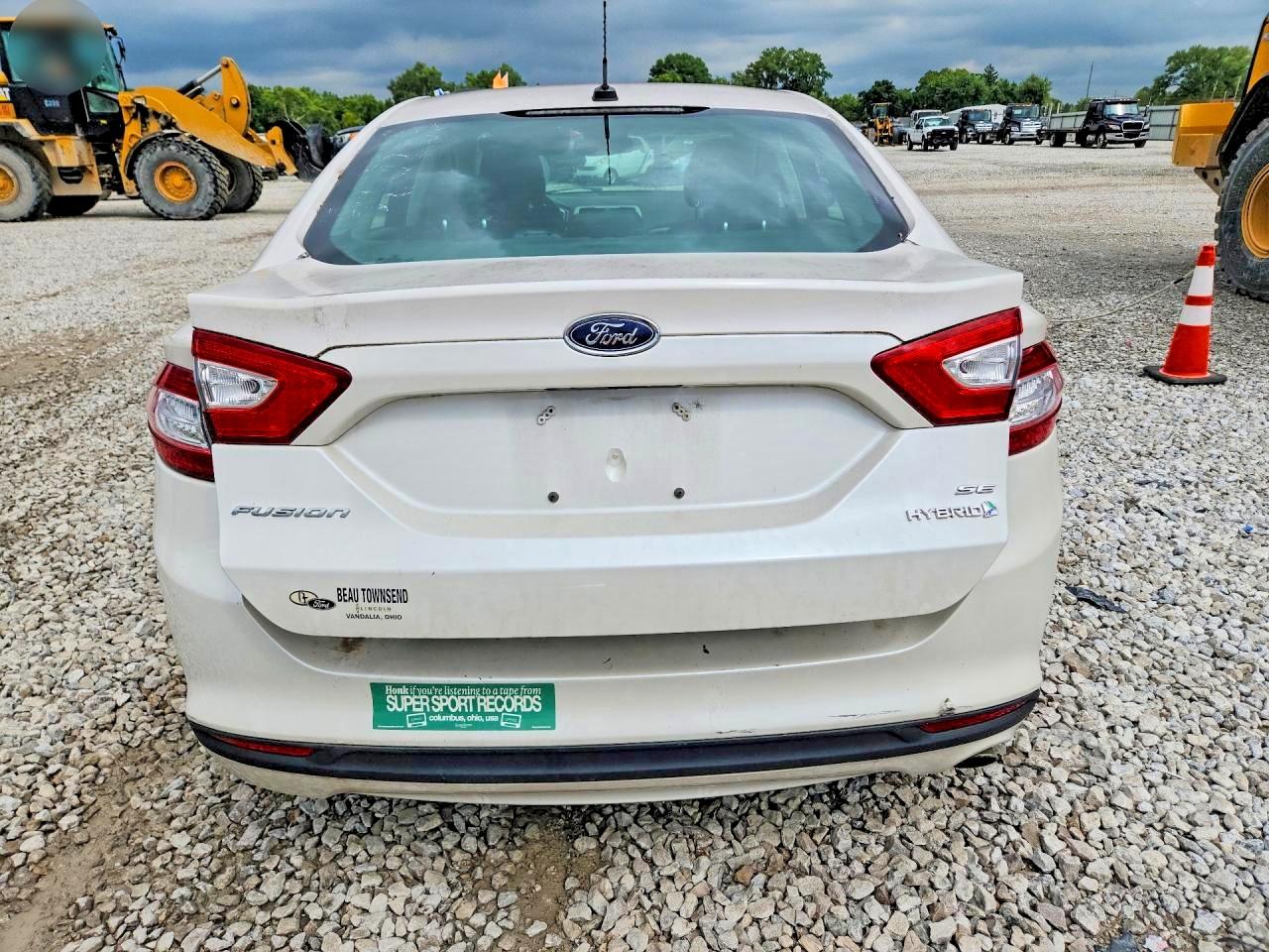 2014 Ford Fusion Se Hybrid White vin: 3FA6P0LU2ER352076