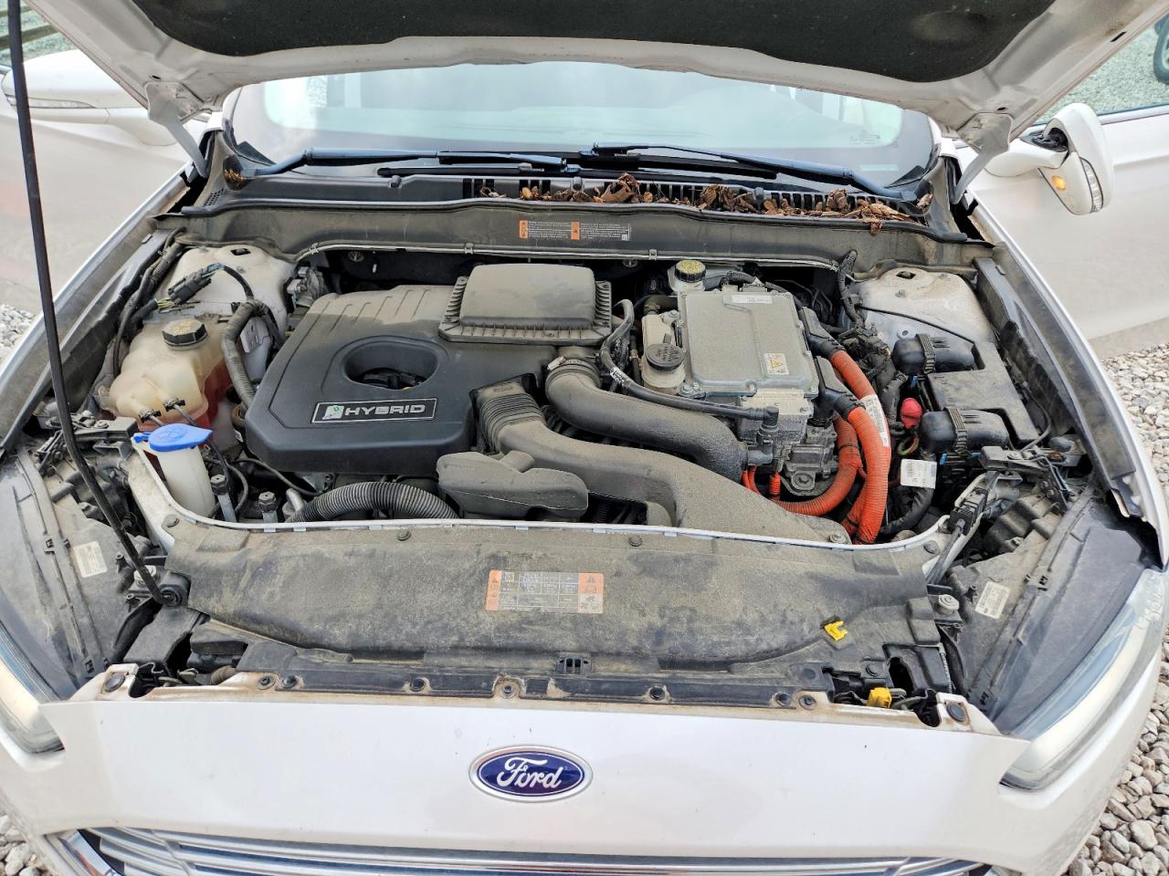 2014 Ford Fusion Se Hybrid White vin: 3FA6P0LU2ER352076