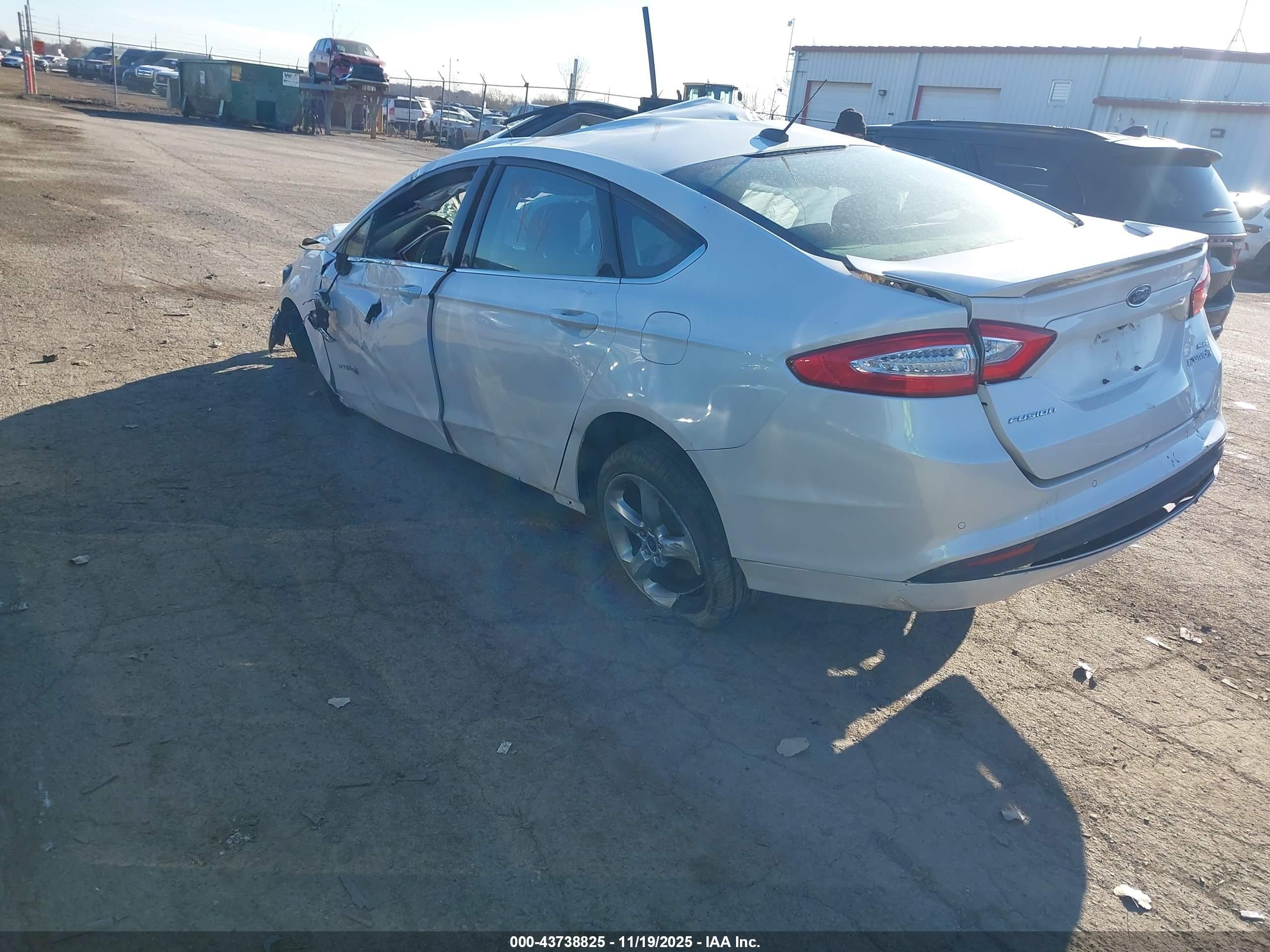 2014 Ford Fusion Hybrid Se White vin: 3FA6P0LU2ER364566