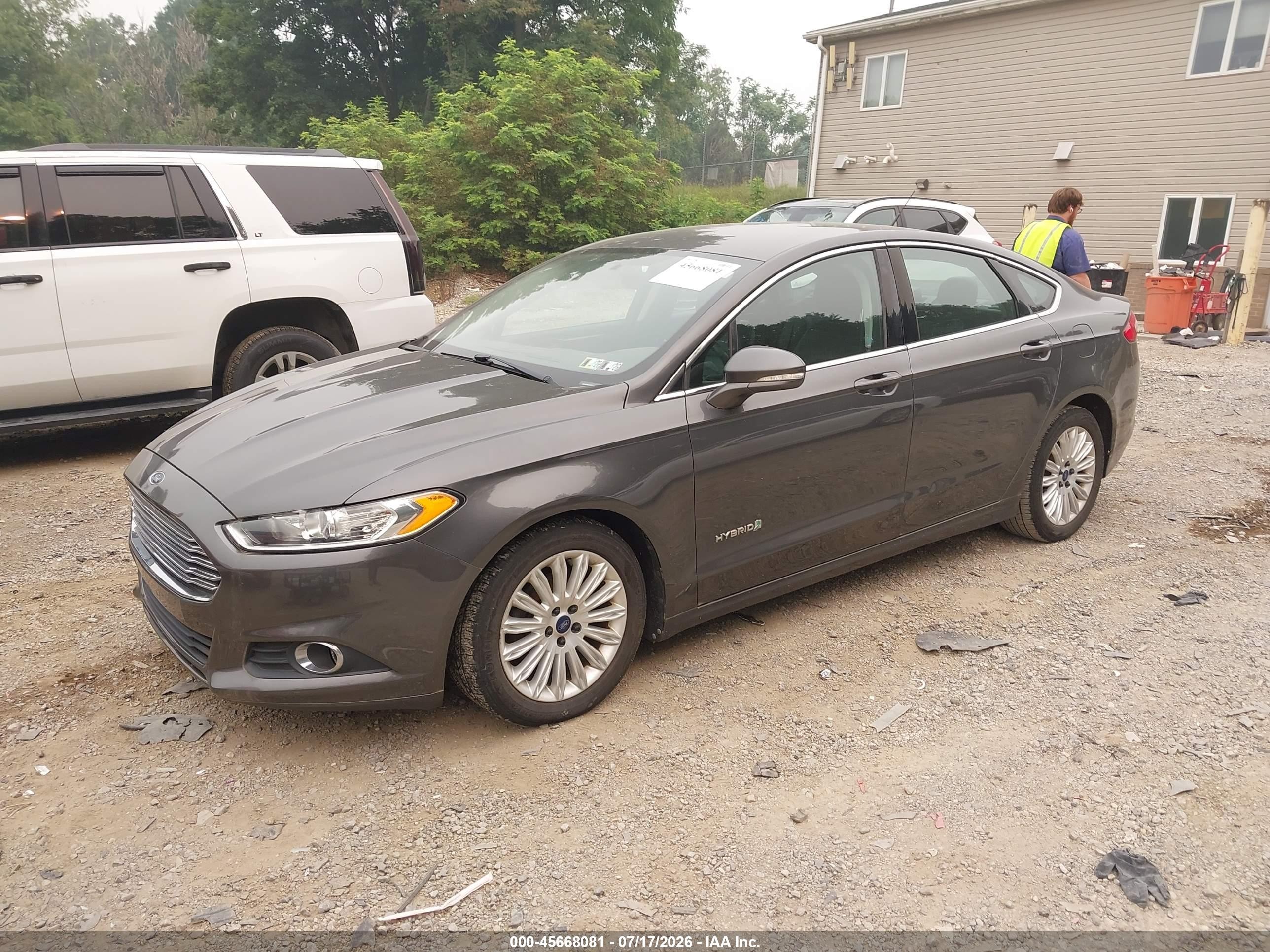 2015 Ford Fusion Hybrid Se Gray vin: 3FA6P0LU2FR158438