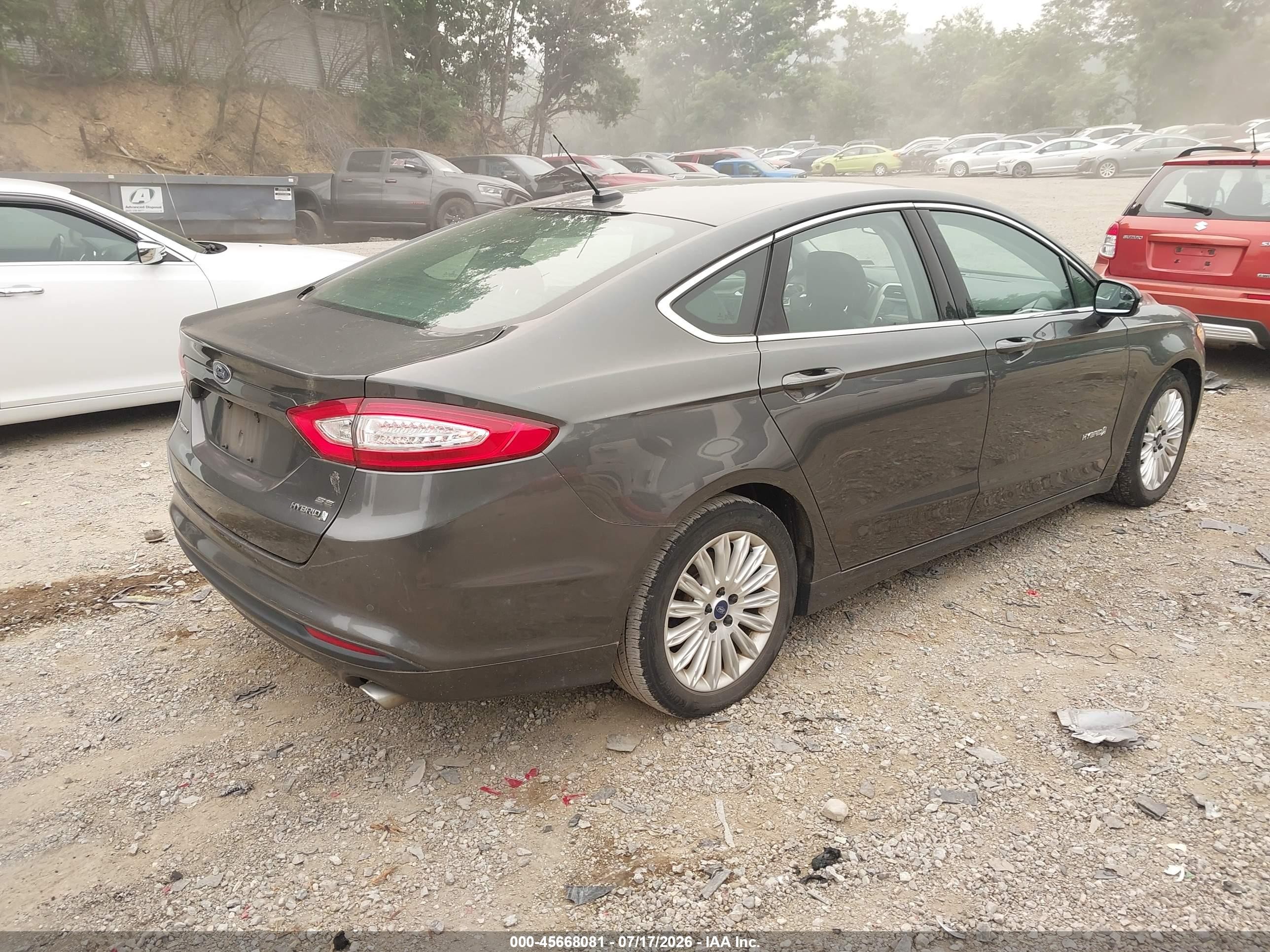 2015 Ford Fusion Hybrid Se Gray vin: 3FA6P0LU2FR158438