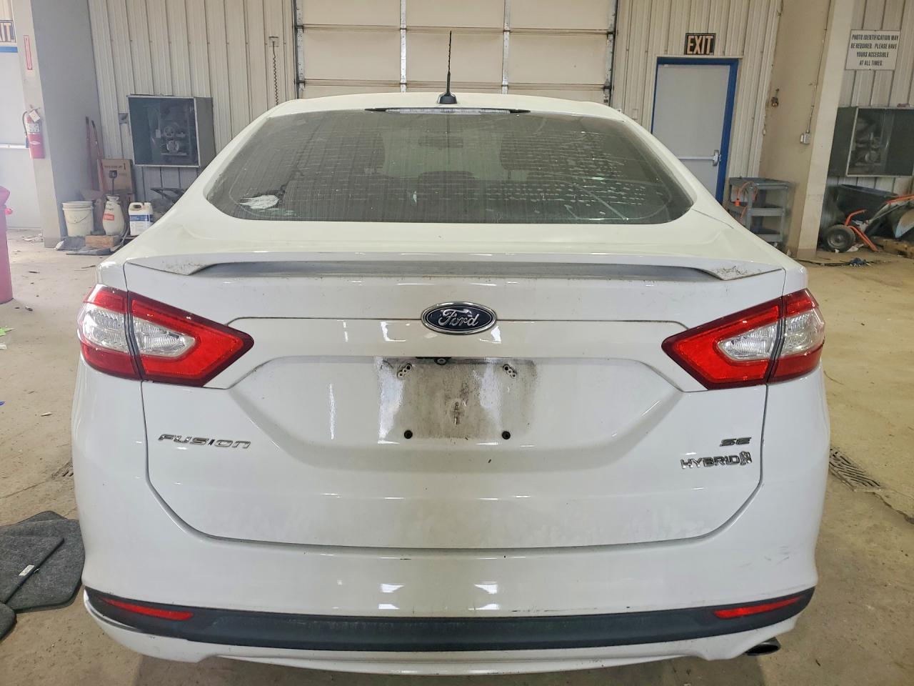 2015 Ford Fusion Se Hybrid White vin: 3FA6P0LU2FR186532
