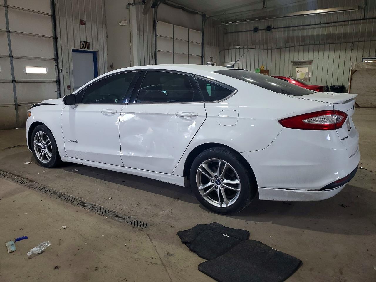 2015 Ford Fusion Se Hybrid White vin: 3FA6P0LU2FR186532