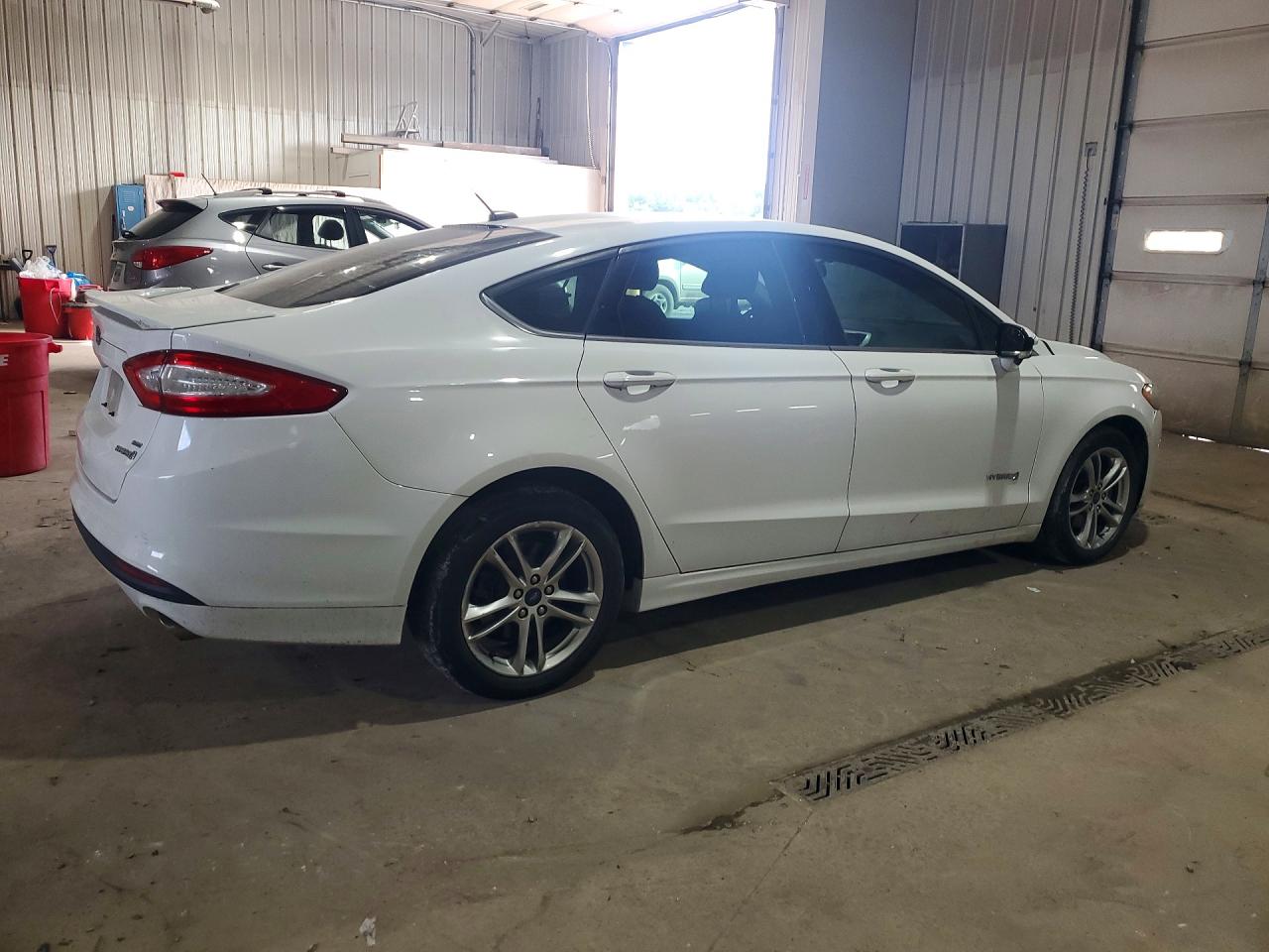 2015 Ford Fusion Se Hybrid White vin: 3FA6P0LU2FR186532