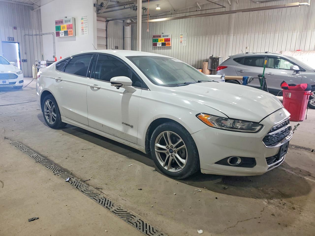 2015 Ford Fusion Se Hybrid White vin: 3FA6P0LU2FR186532