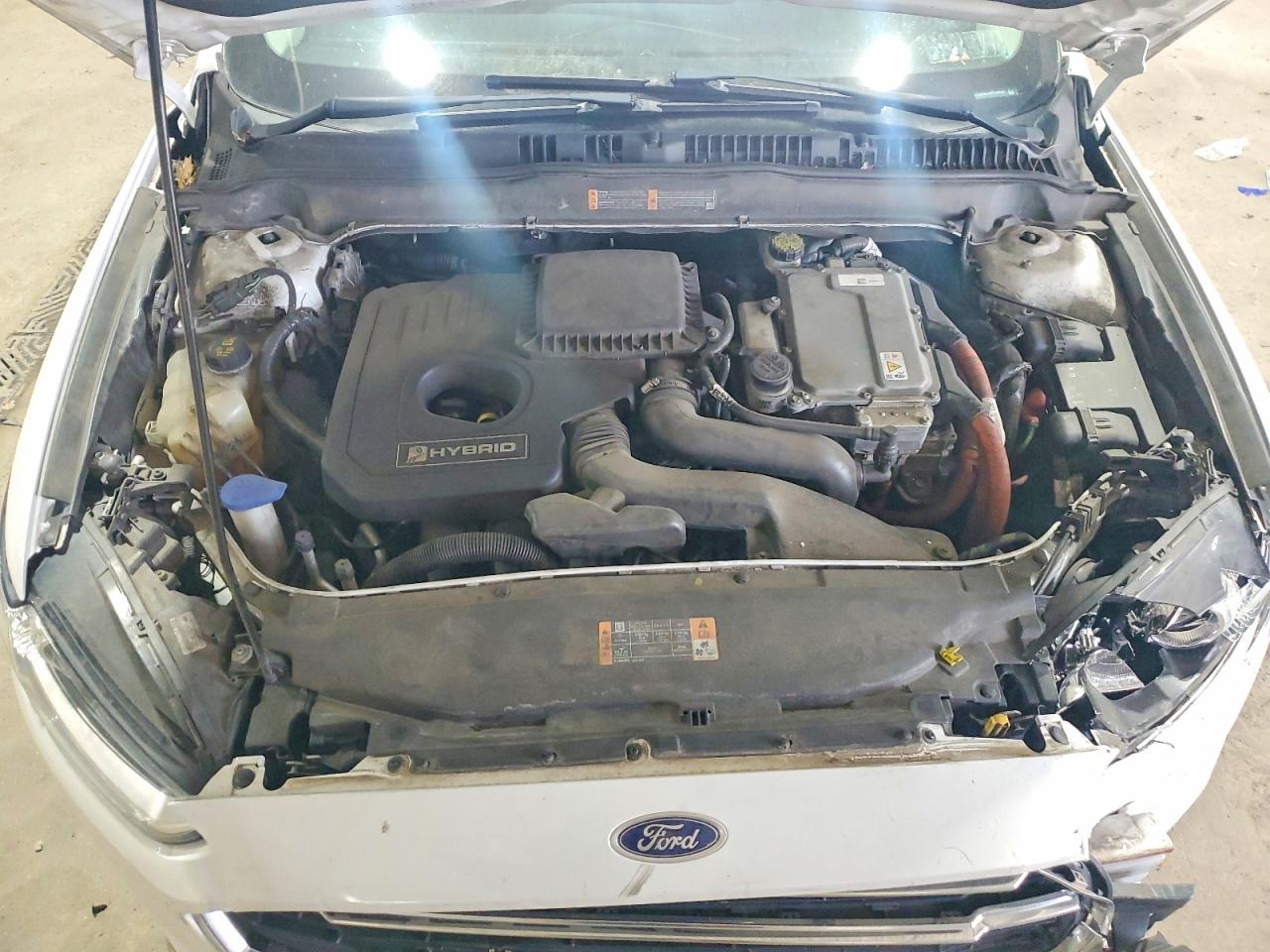 2015 Ford Fusion Se Hybrid White vin: 3FA6P0LU2FR186532