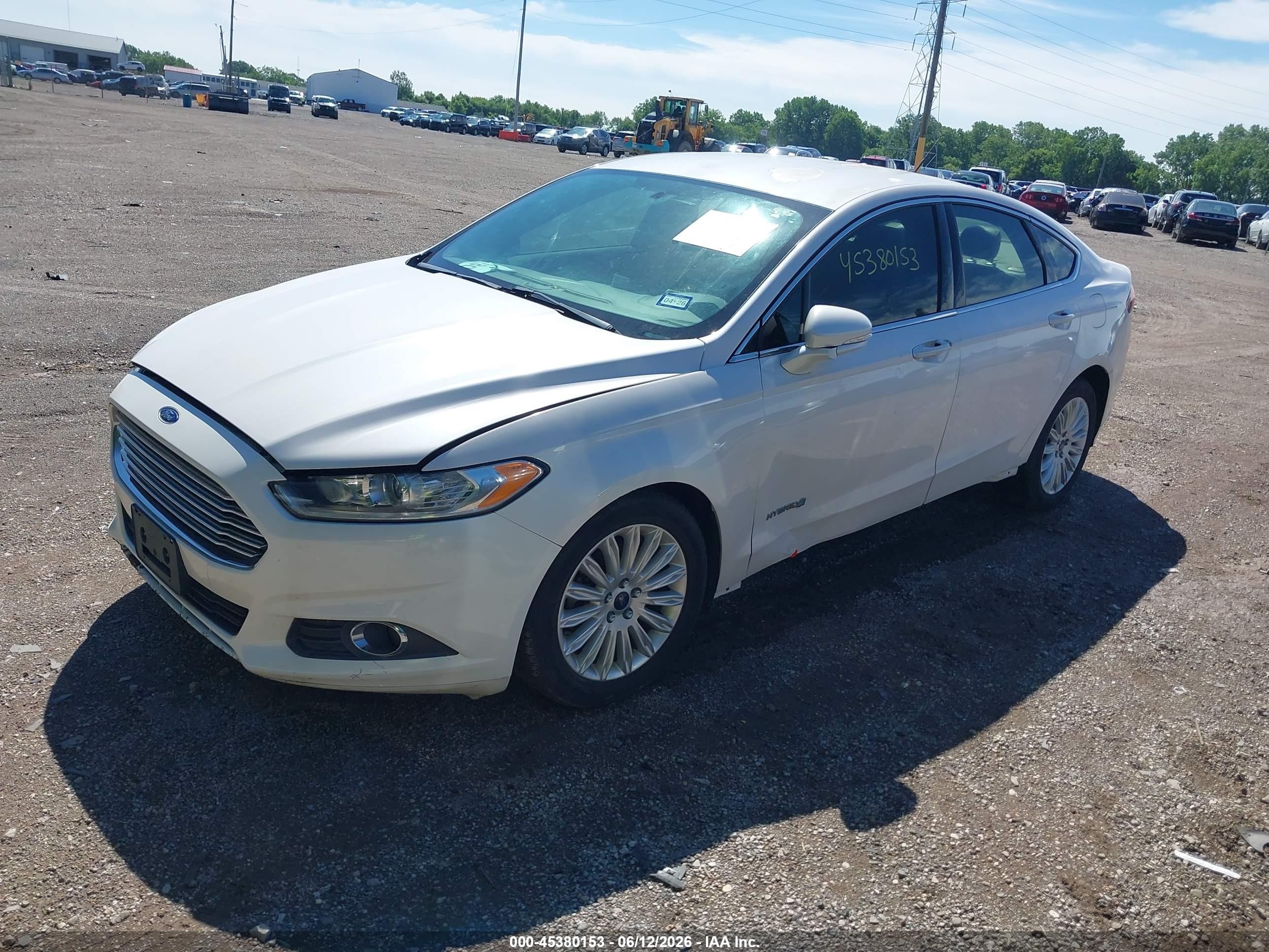 2016 Ford Fusion Hybrid Se White vin: 3FA6P0LU2GR360004