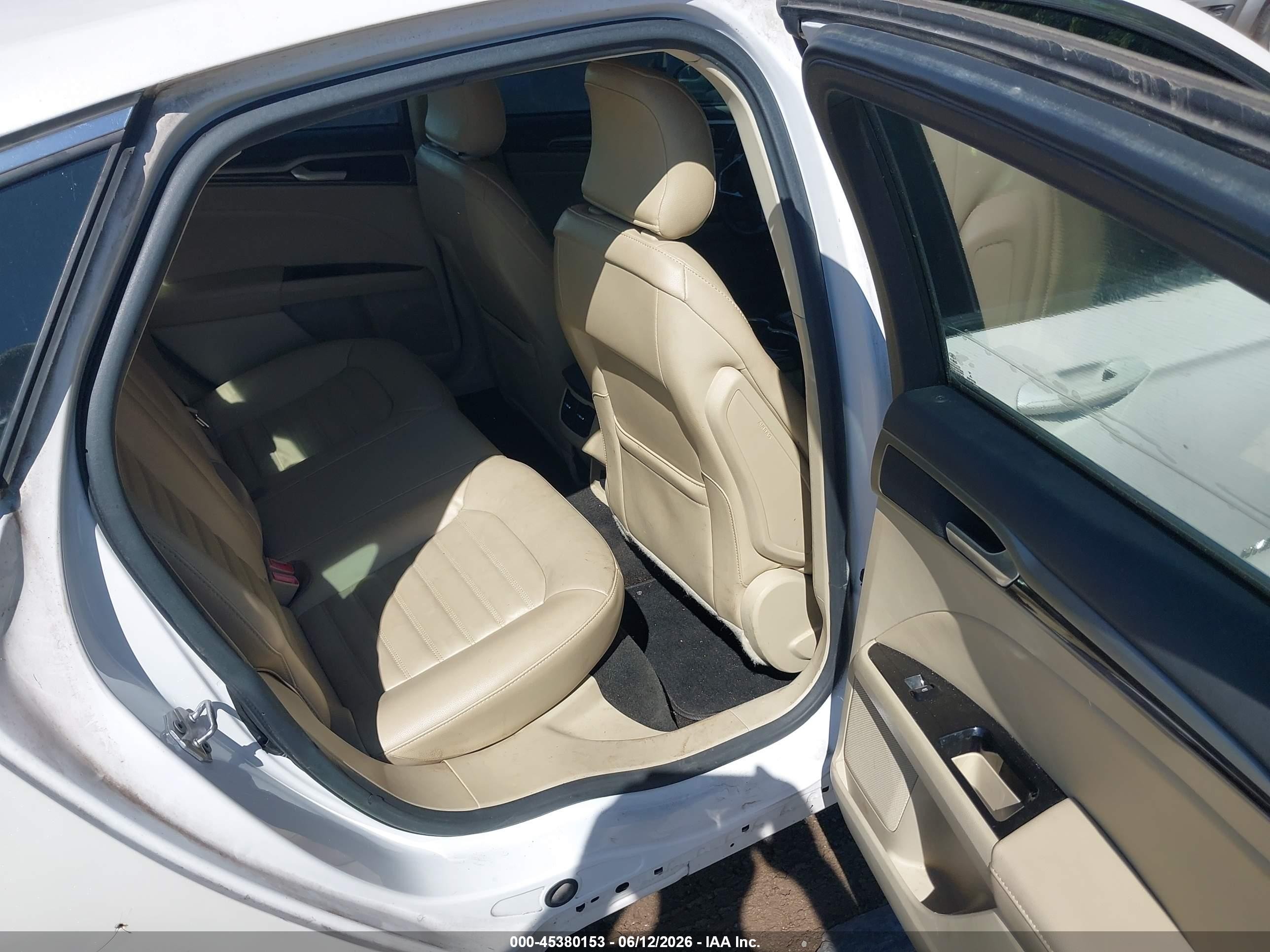 2016 Ford Fusion Hybrid Se White vin: 3FA6P0LU2GR360004