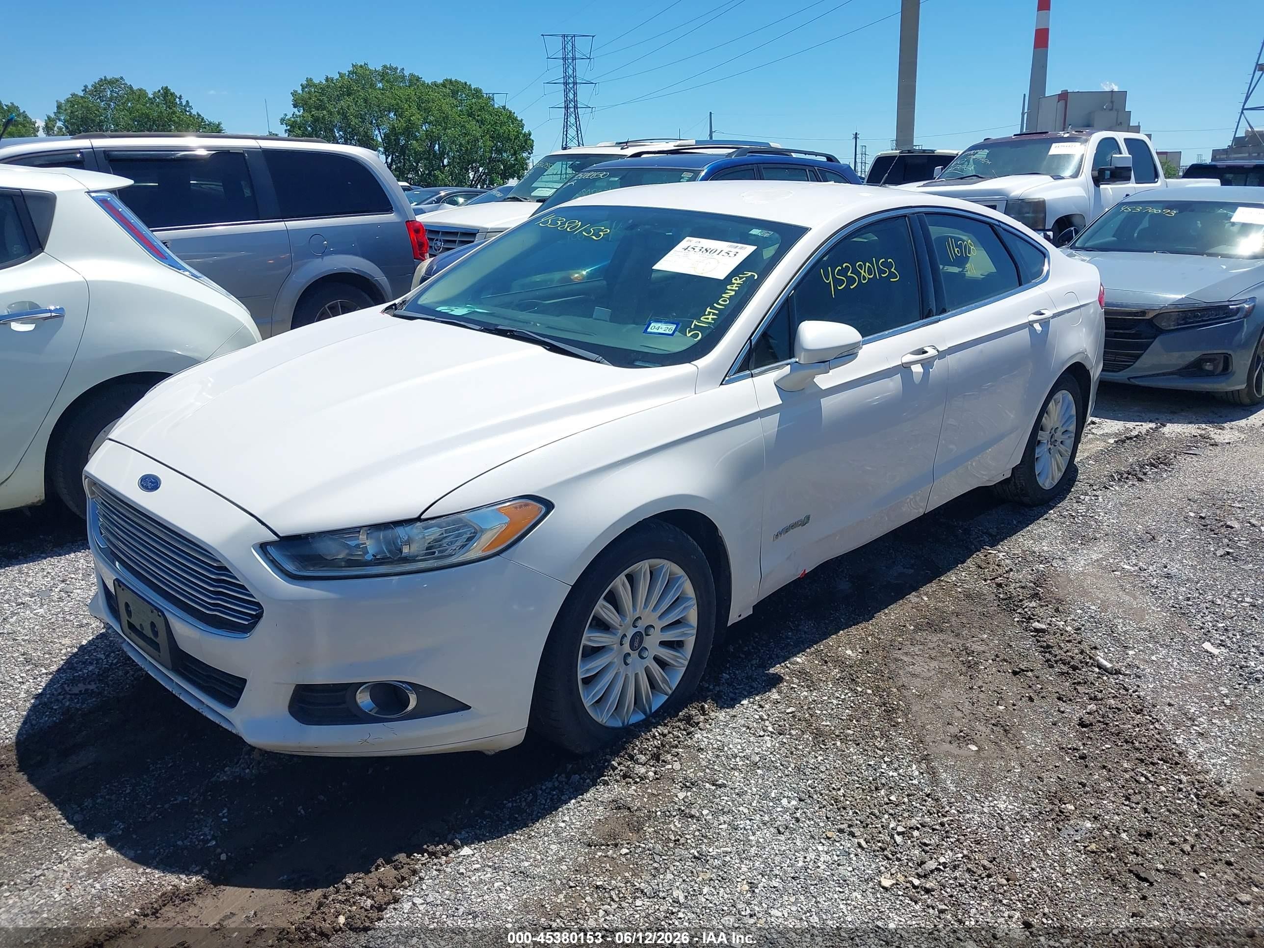 2016 Ford Fusion Hybrid Se White vin: 3FA6P0LU2GR360004