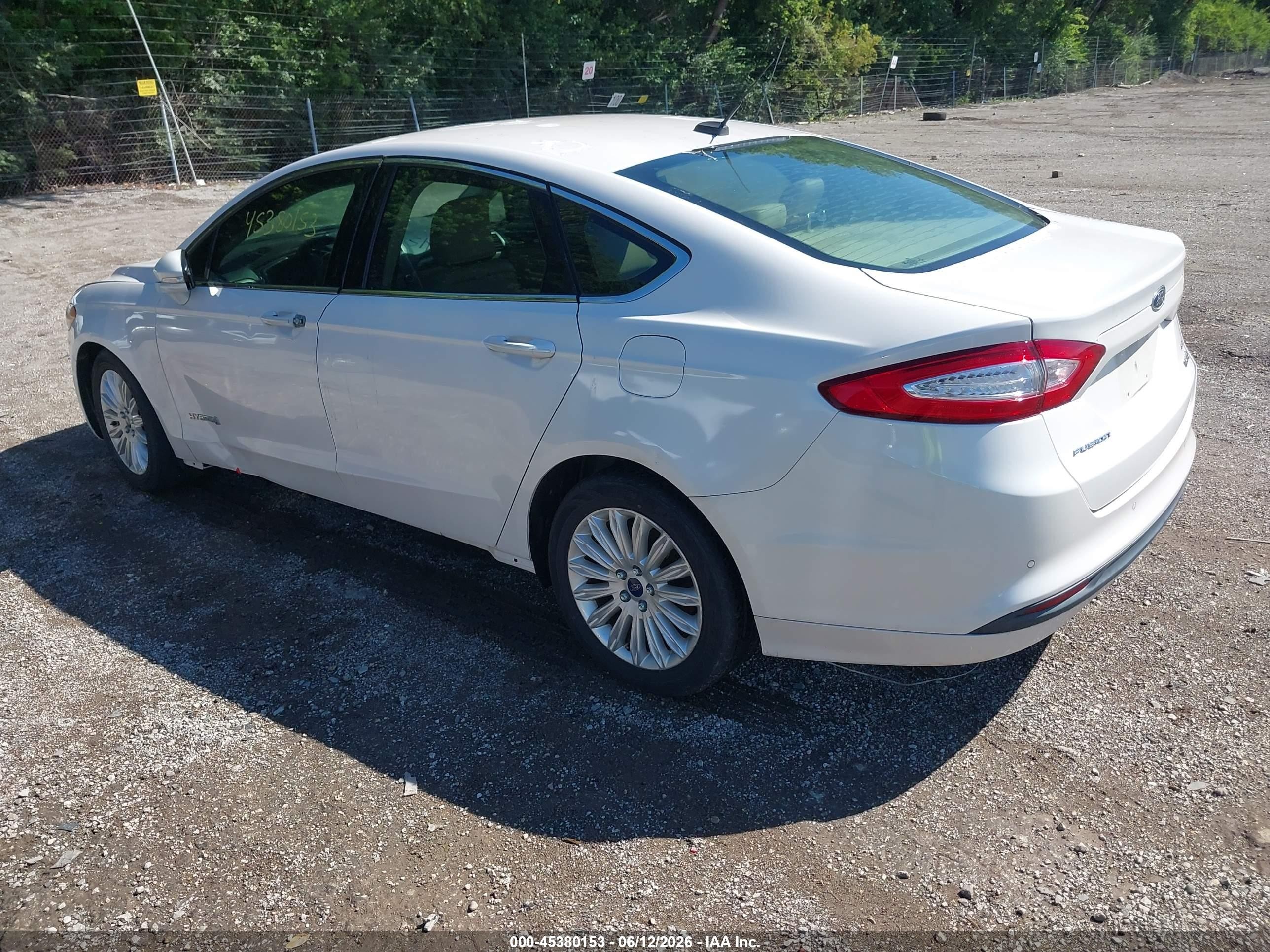2016 Ford Fusion Hybrid Se White vin: 3FA6P0LU2GR360004