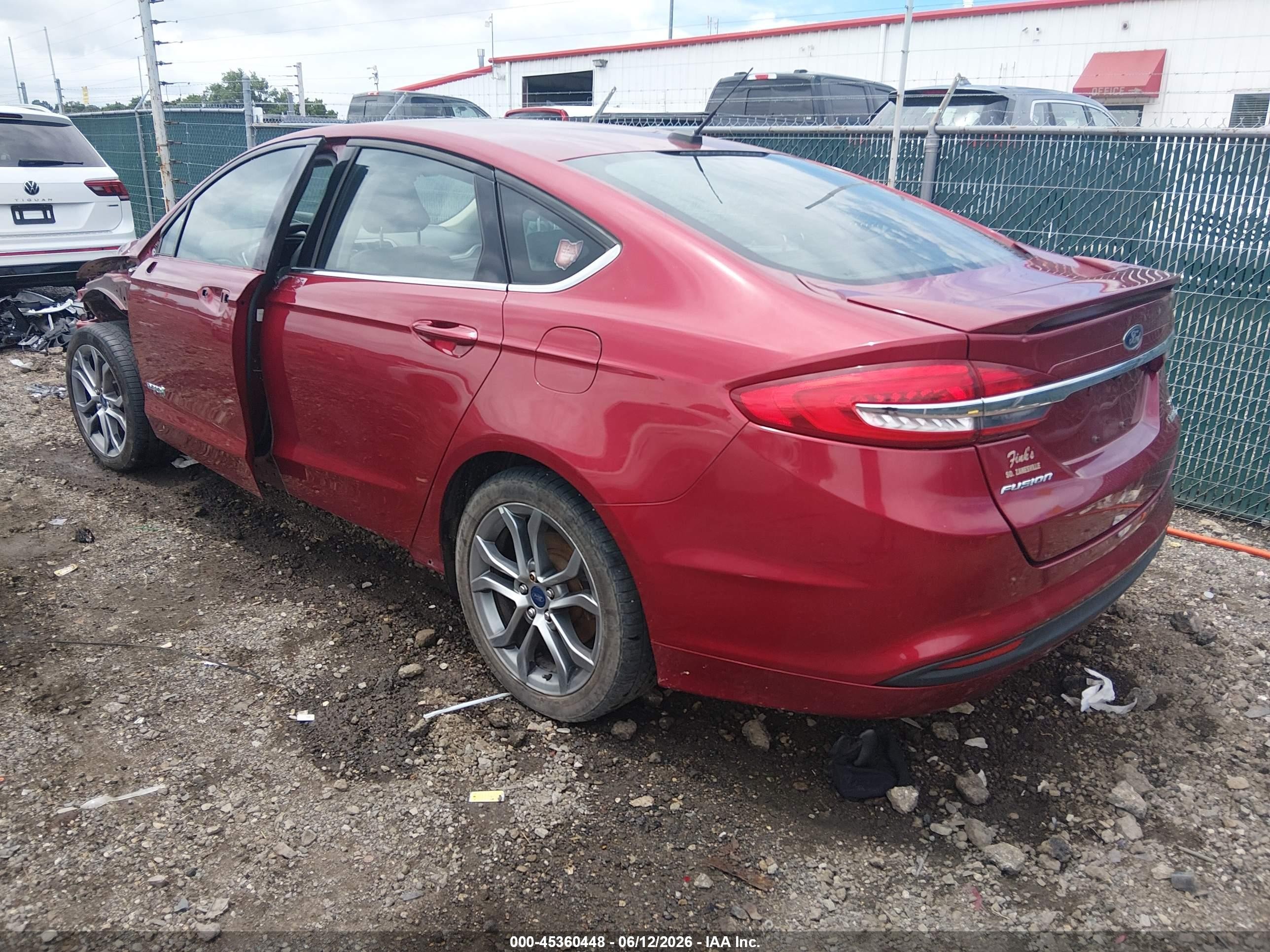 2017 Ford Fusion Hybrid Se Maroon vin: 3FA6P0LU2HR374356