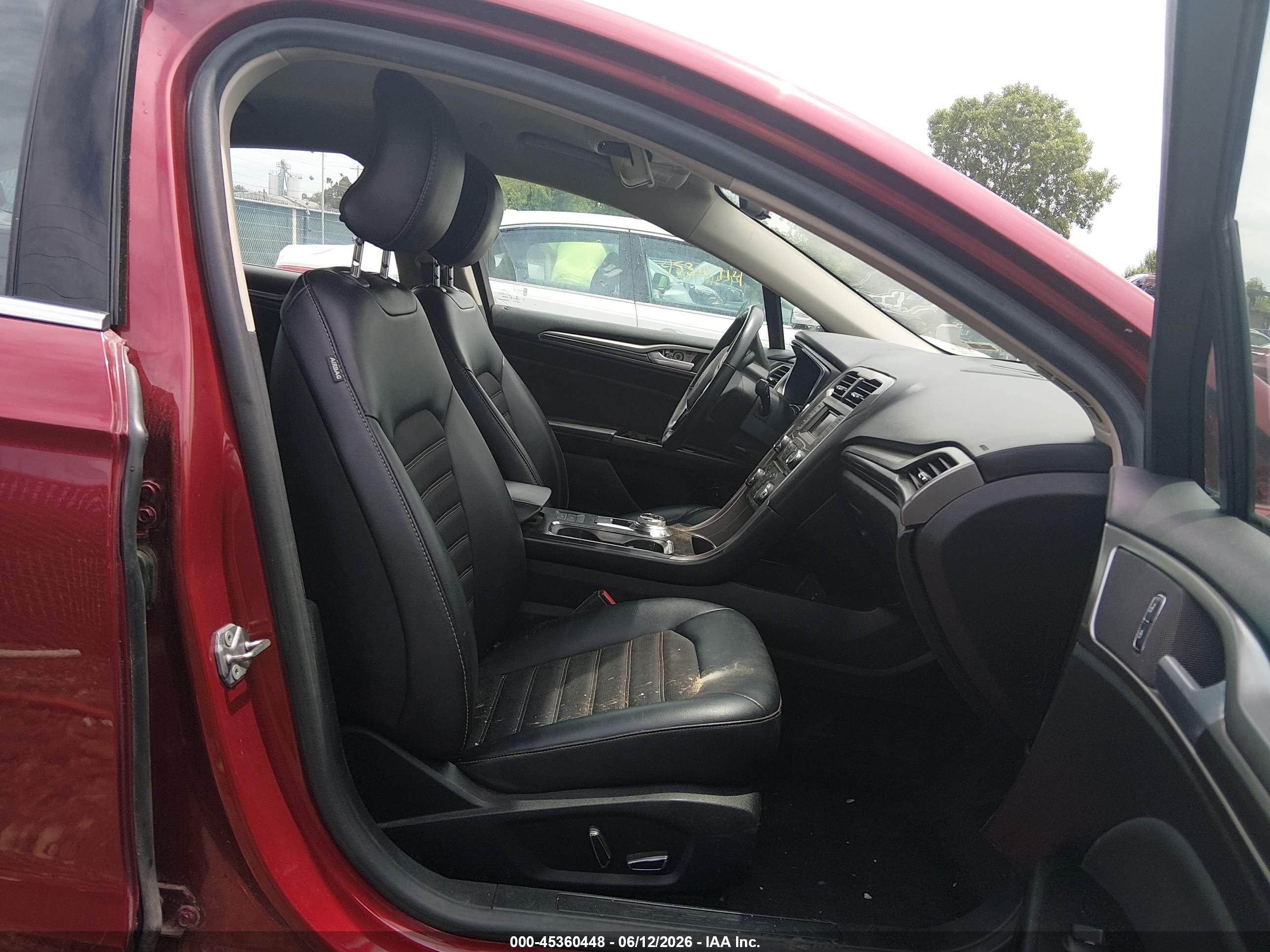 2017 Ford Fusion Hybrid Se Maroon vin: 3FA6P0LU2HR374356