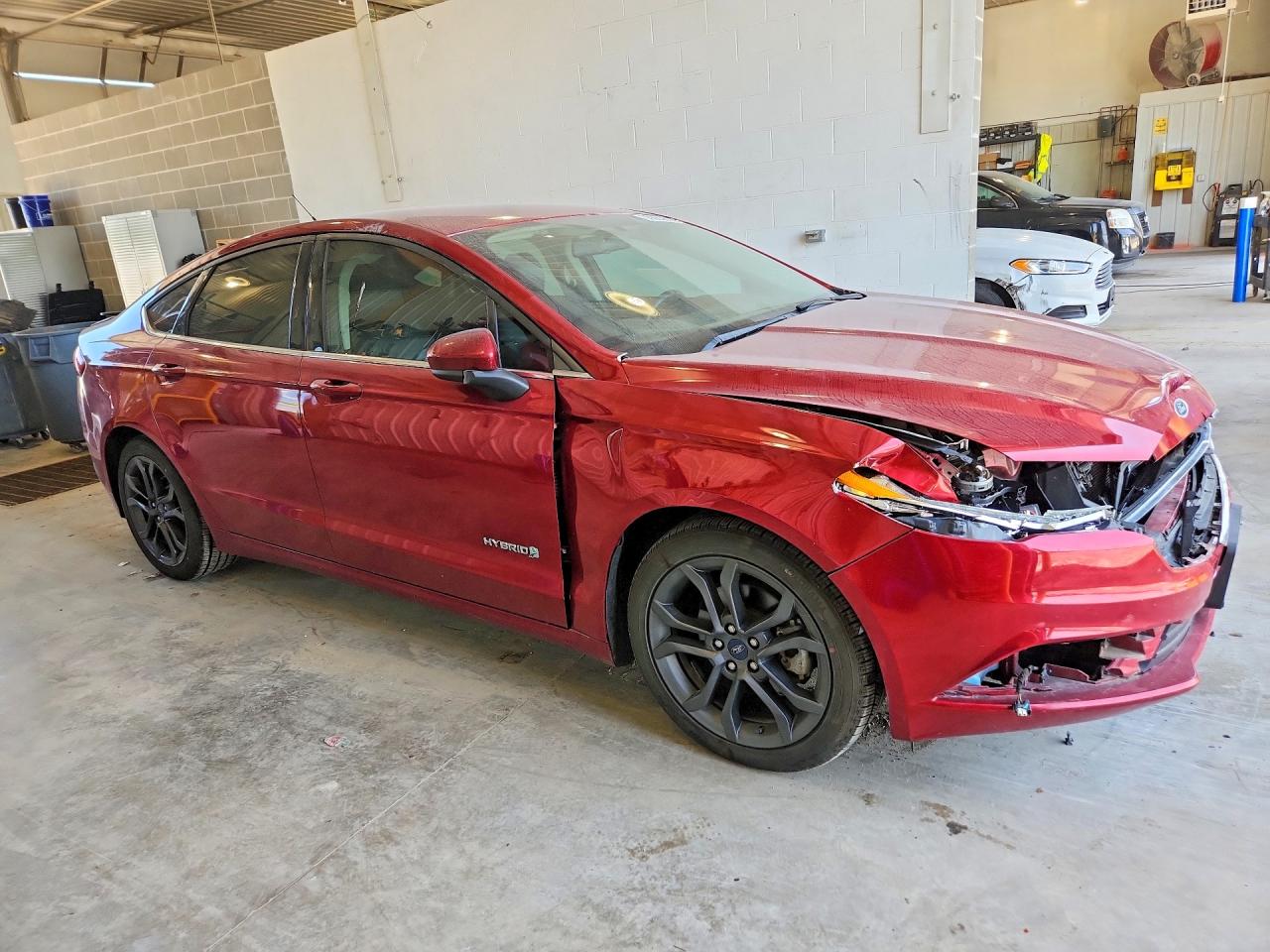 2018 Ford Fusion Se Hybrid Burgundy vin: 3FA6P0LU2JR239867