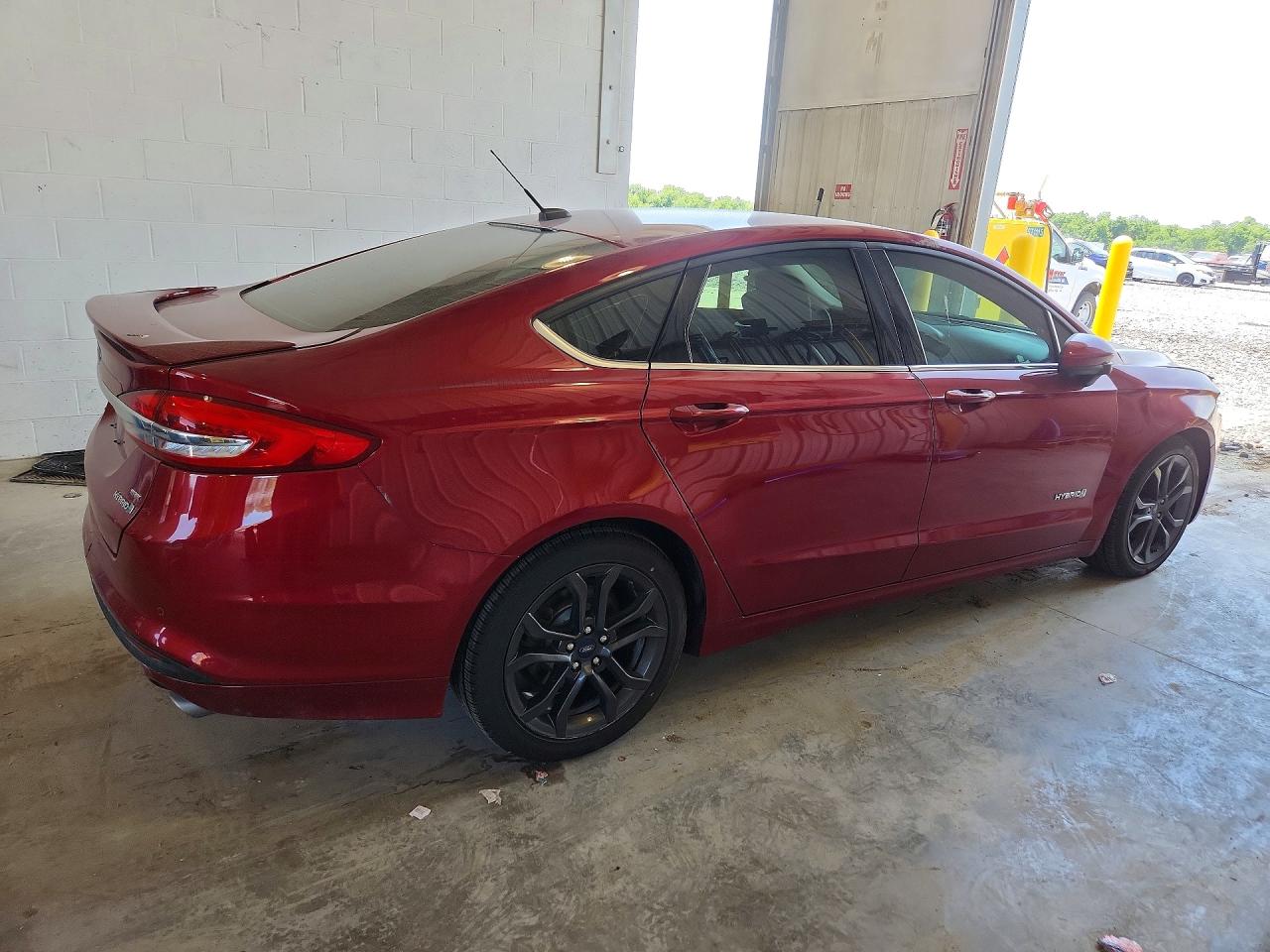 2018 Ford Fusion Se Hybrid Burgundy vin: 3FA6P0LU2JR239867