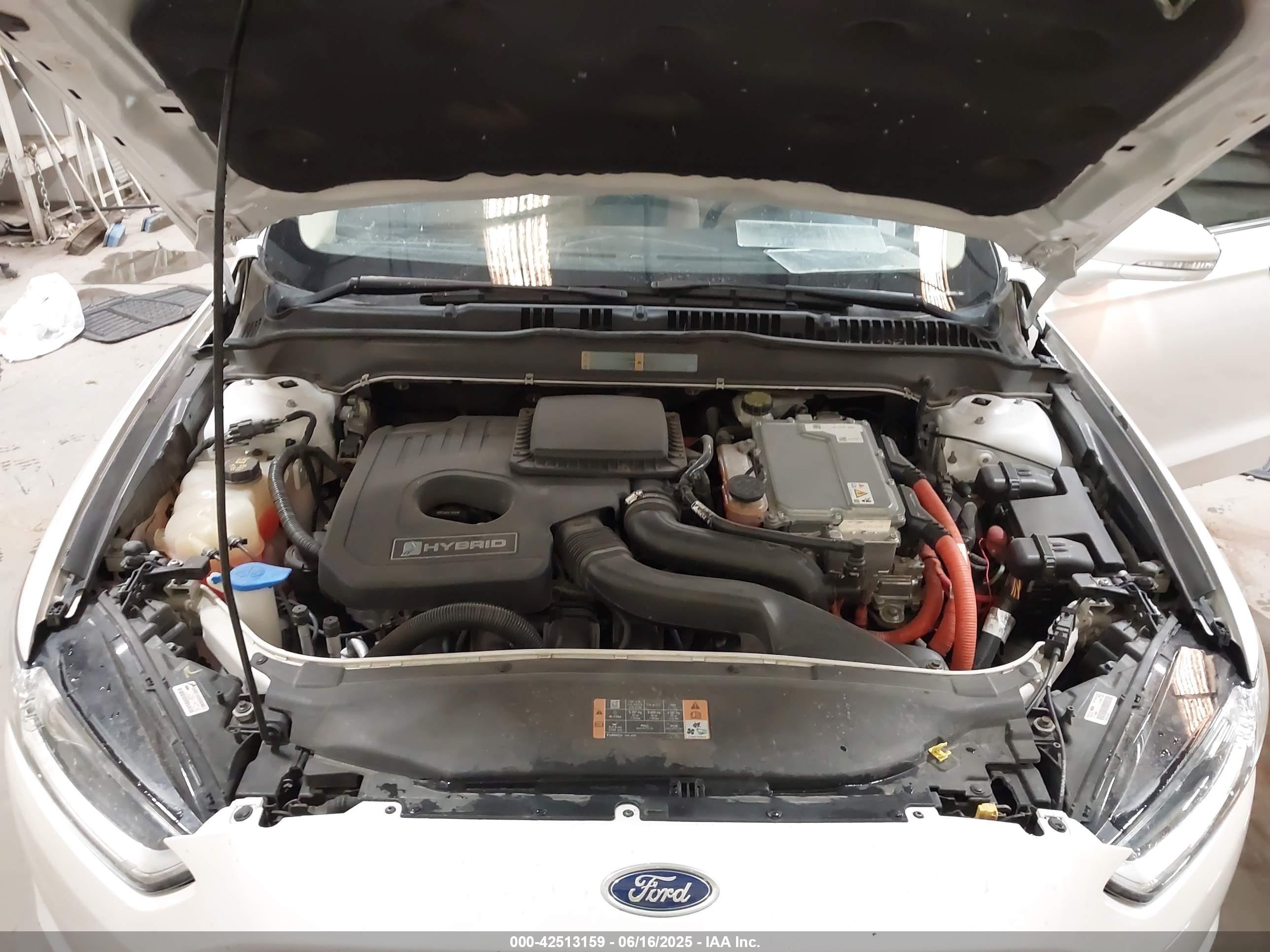 2013 Ford Fusion Hybrid Se White vin: 3FA6P0LU3DR150362