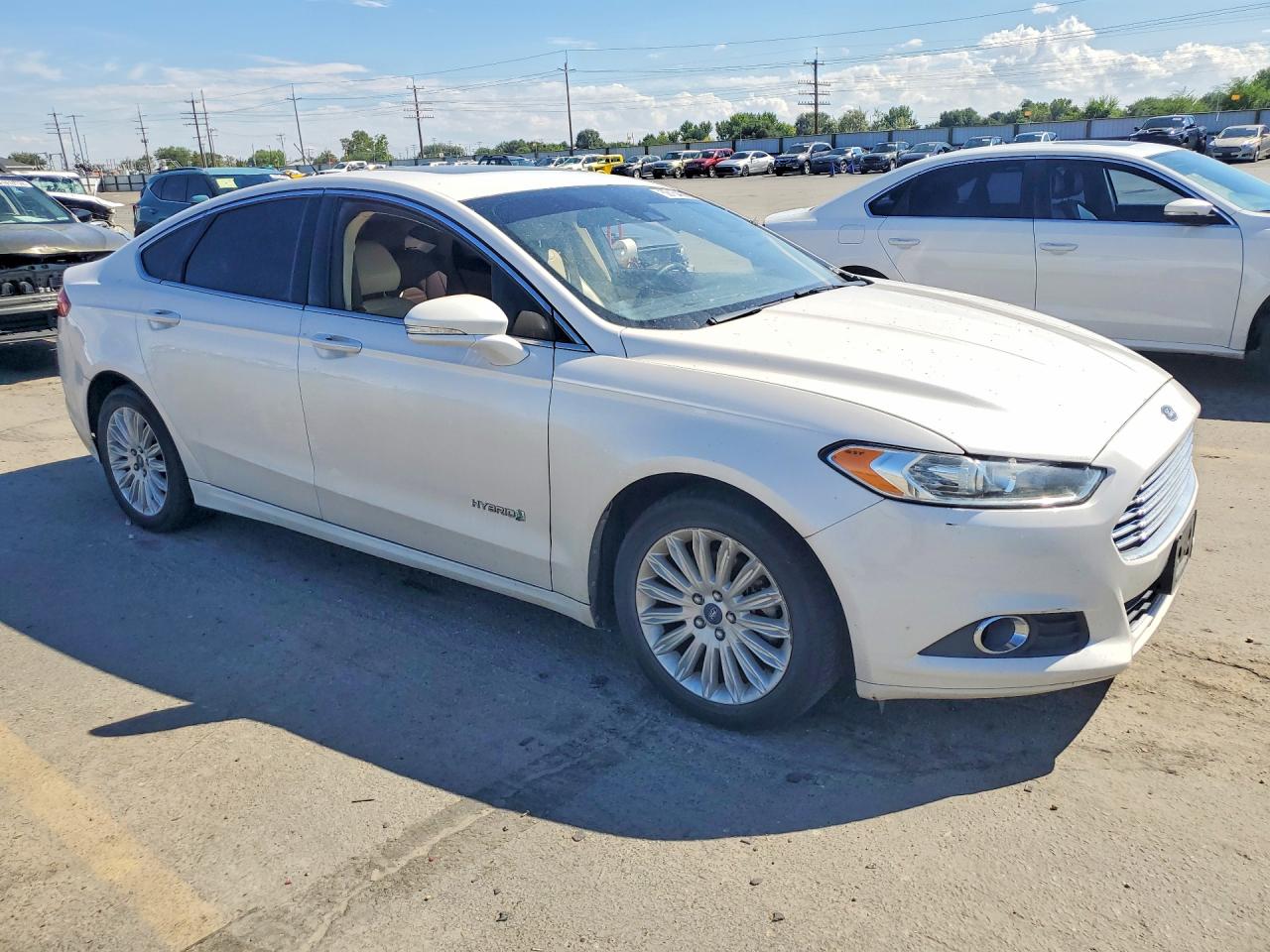 2013 Ford Fusion Se Hybrid White vin: 3FA6P0LU3DR150362