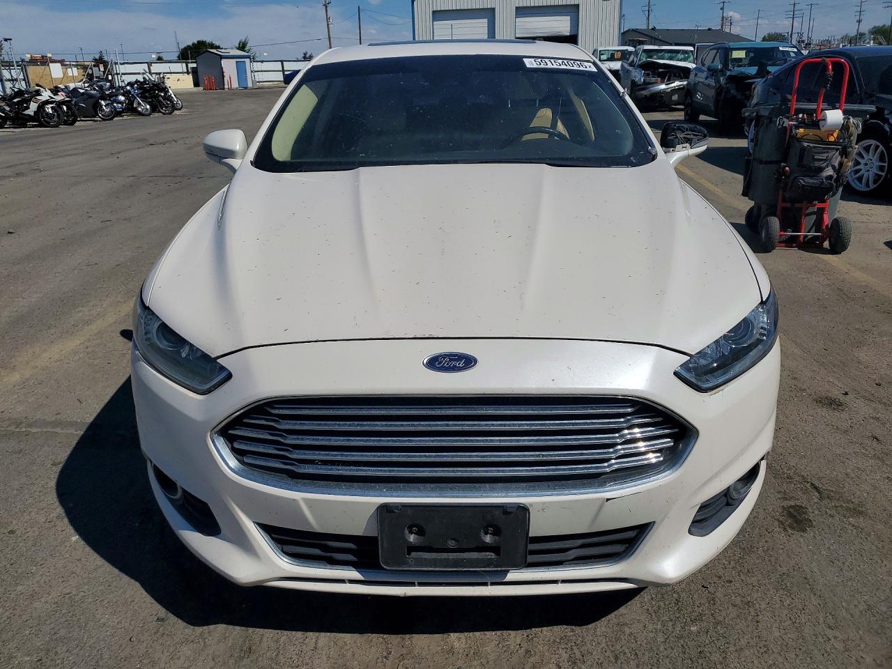 2013 Ford Fusion Se Hybrid White vin: 3FA6P0LU3DR150362