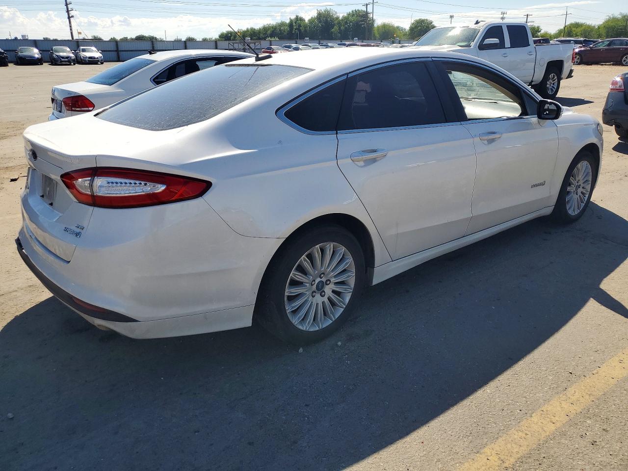2013 Ford Fusion Se Hybrid White vin: 3FA6P0LU3DR150362