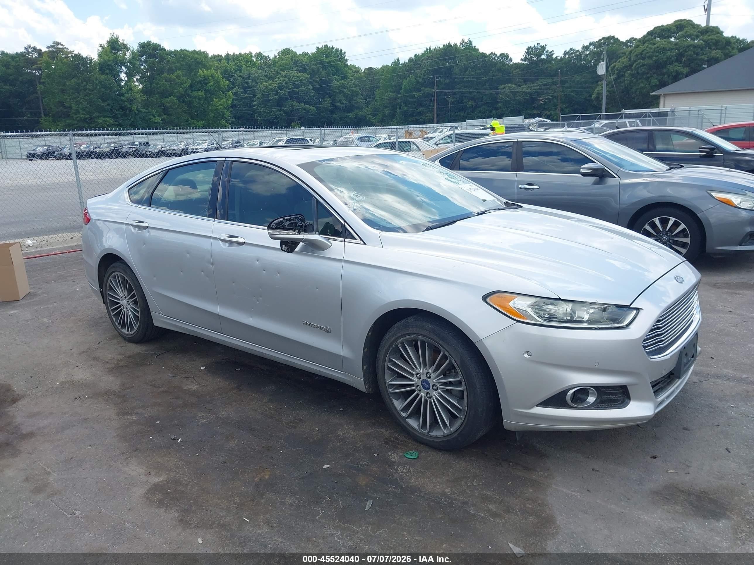 2013 Ford Fusion Hybrid Se Silver vin: 3FA6P0LU3DR153147