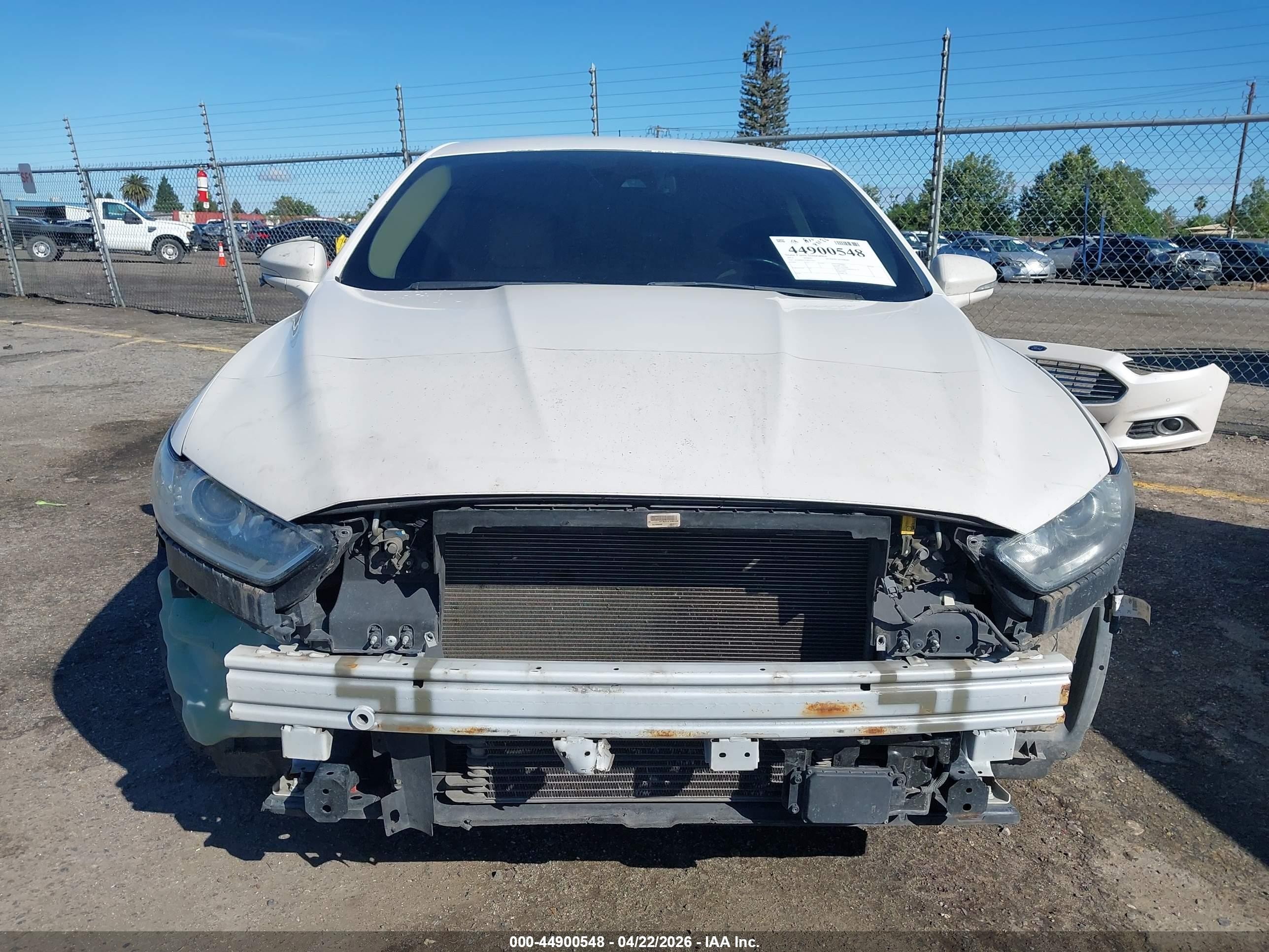 2013 Ford Fusion Hybrid Se White vin: 3FA6P0LU3DR157411