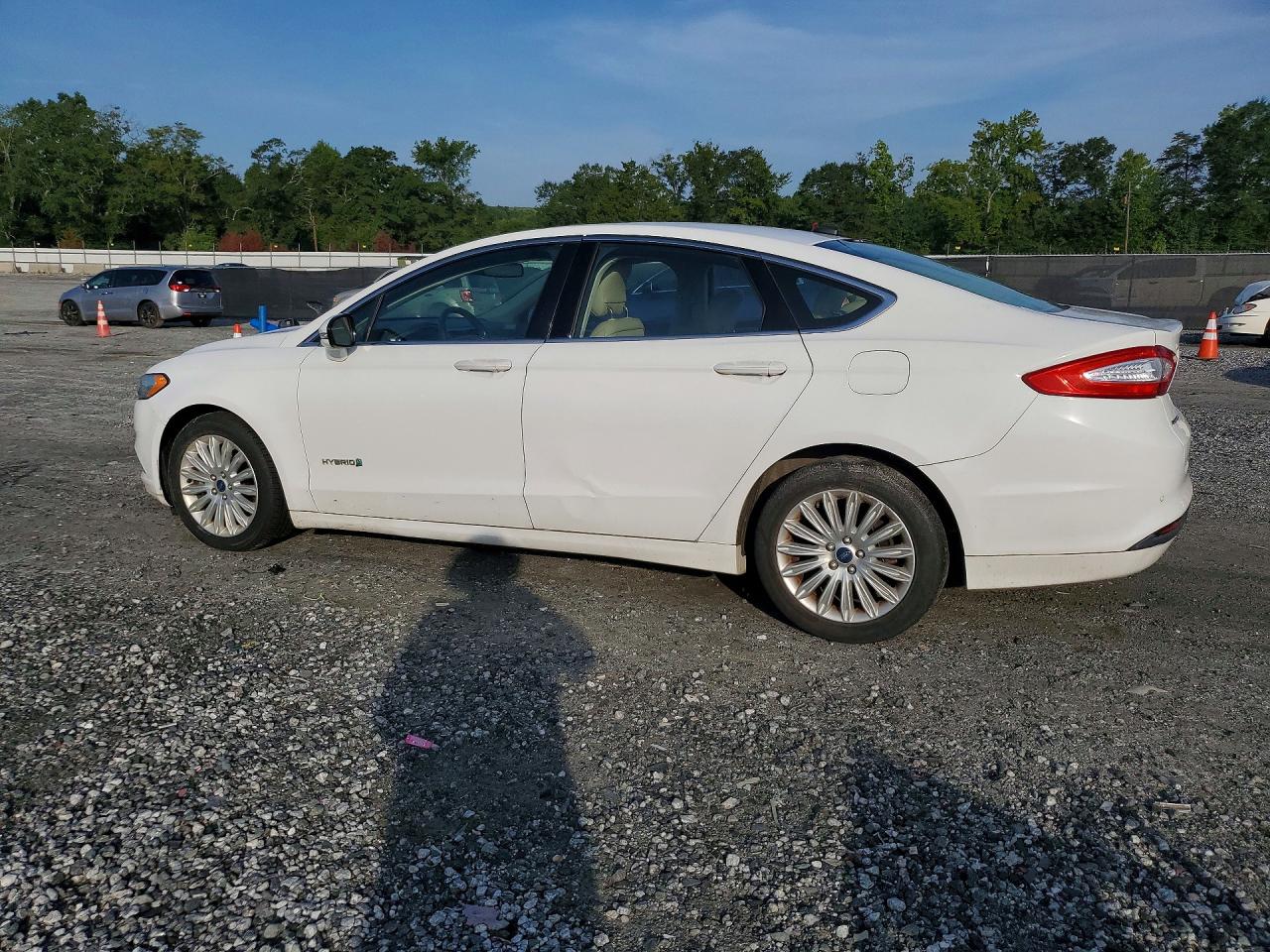 2013 Ford Fusion Se Hybrid White vin: 3FA6P0LU3DR188402