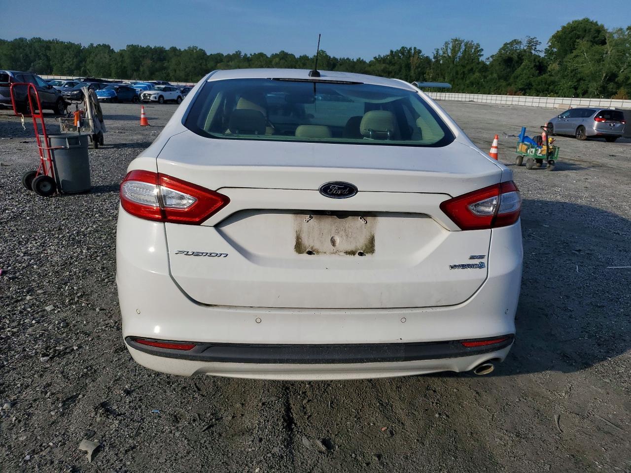 2013 Ford Fusion Se Hybrid White vin: 3FA6P0LU3DR188402