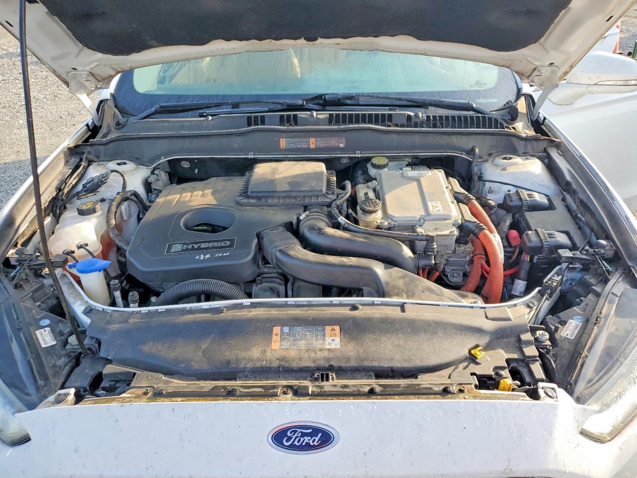 2013 Ford Fusion Se Hybrid White vin: 3FA6P0LU3DR188402